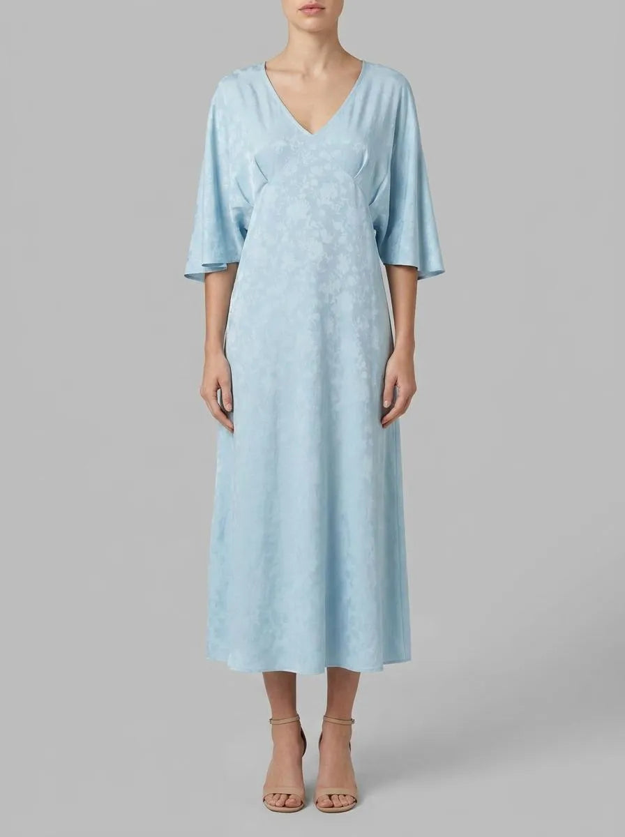Women Secret_Green_Long Nightgown with Gathered Neckline_4363623_23_00