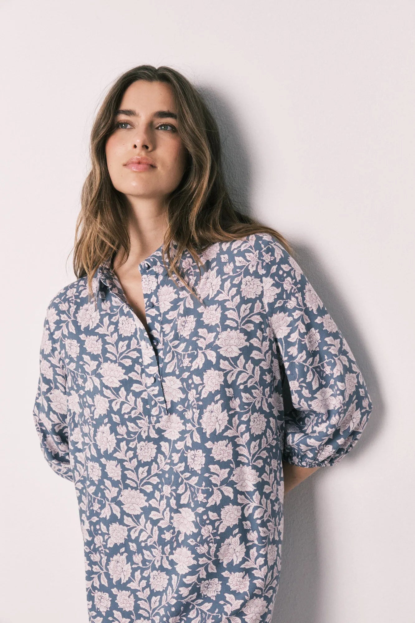 Women Secret Blue Print Women Pink Viscose Long Floral Print Camisole SKU: 4363630_19 Image 02