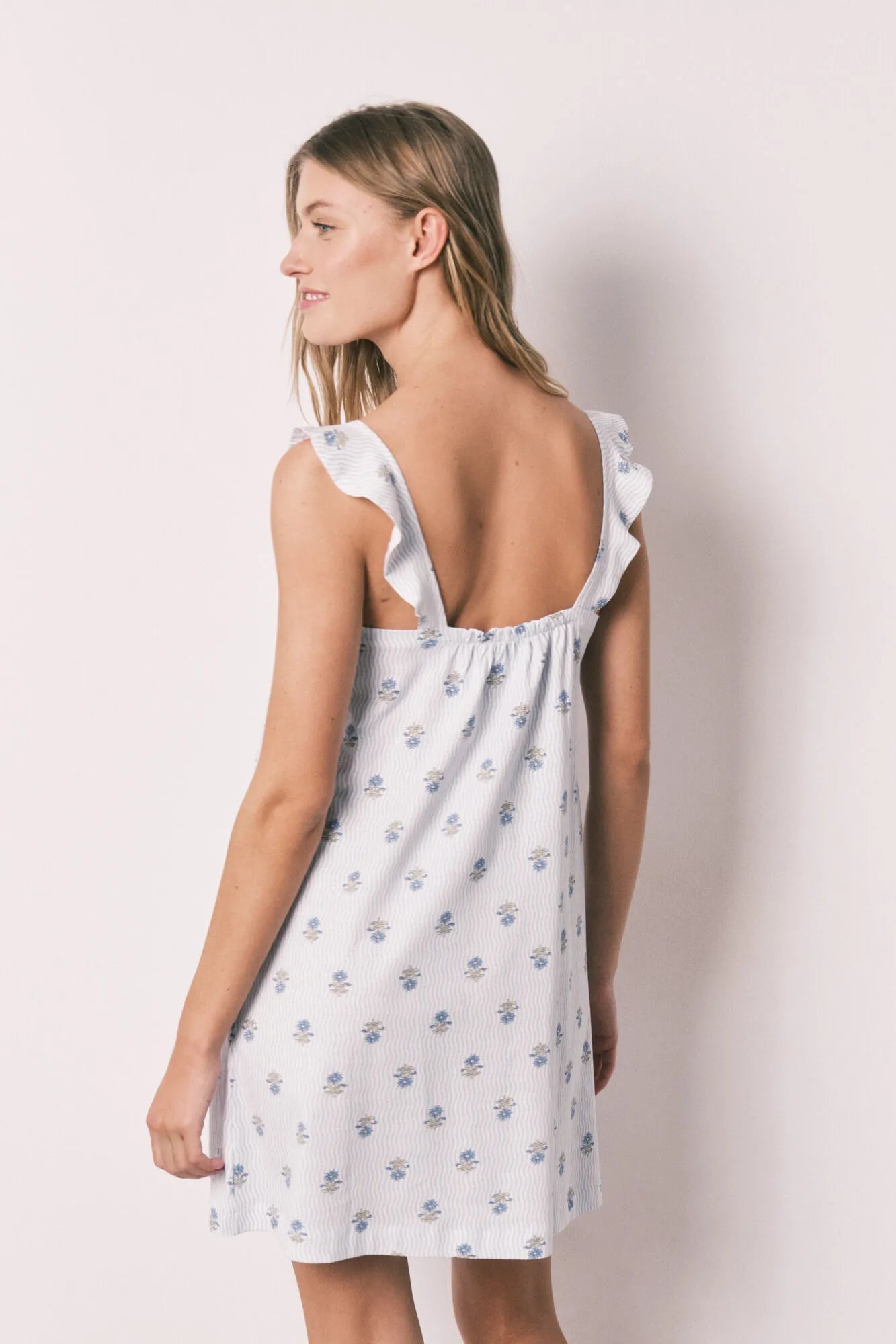 Women Secret Blue Print Women Blue Printed Cotton Short Nightgown SKU: 4363639_19 Image 04