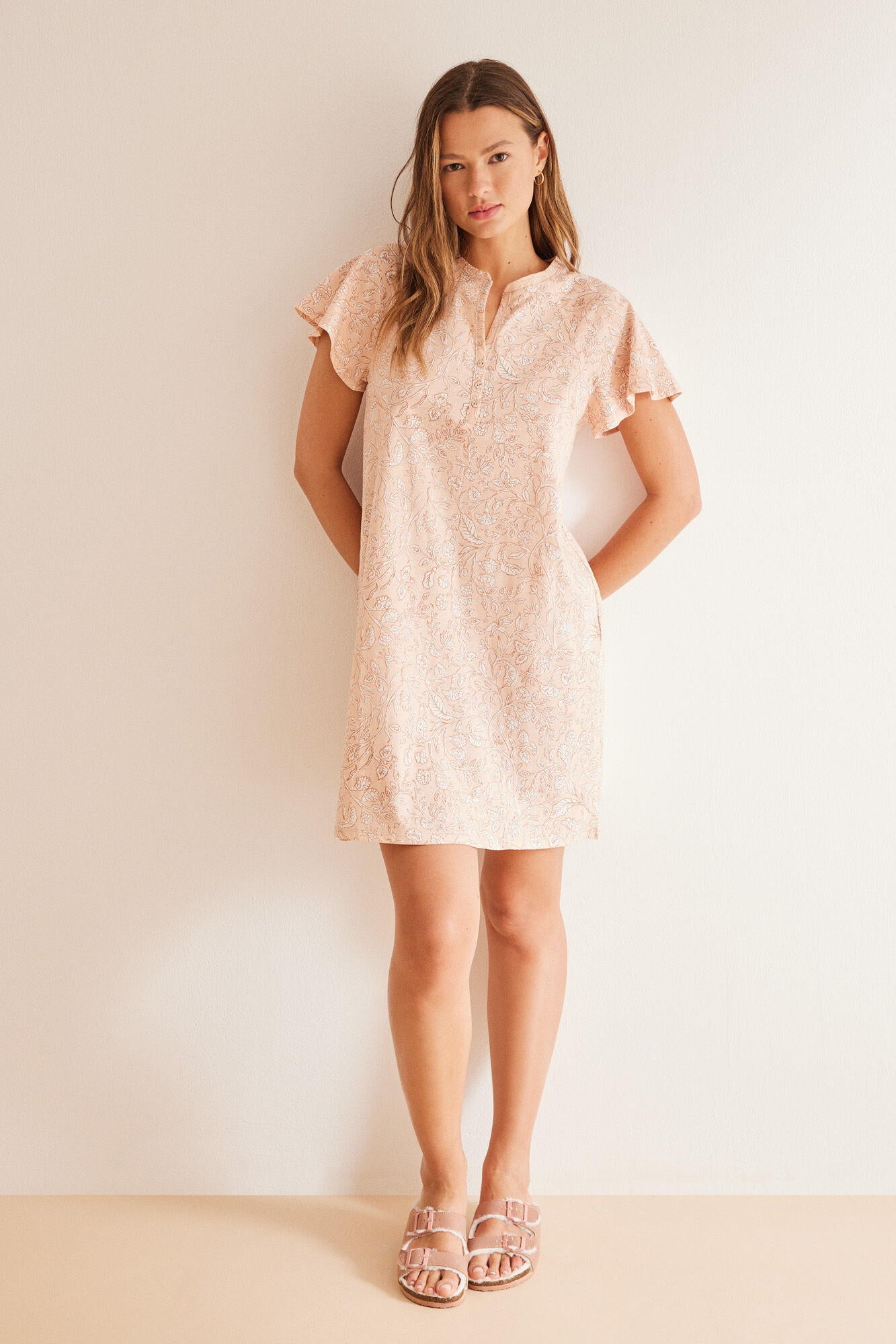 Short Sleeves Short Nightdress_4367479_73_02