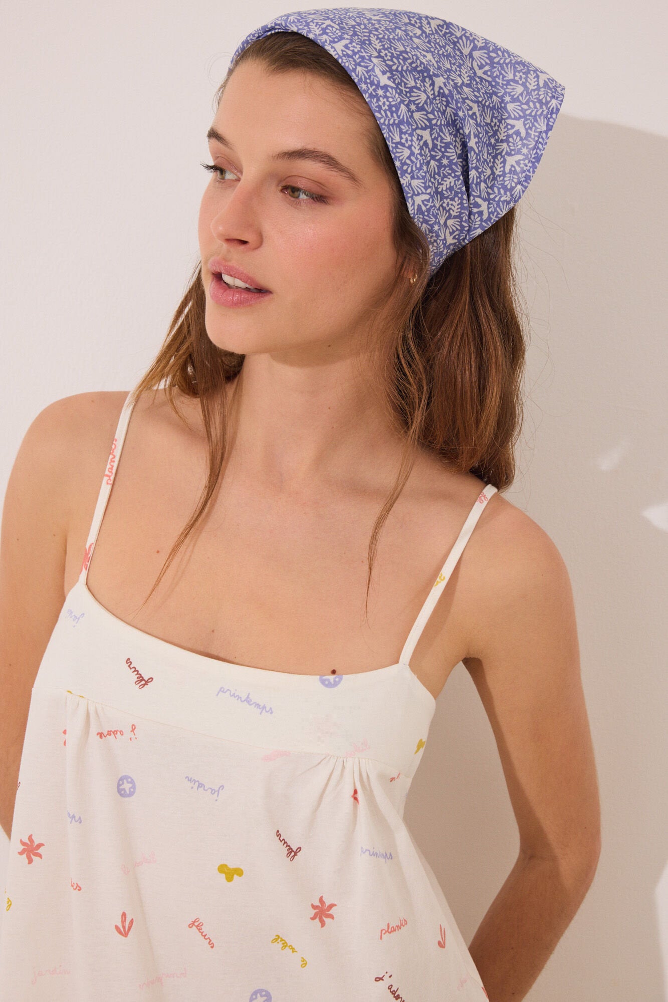 Women Secret_100% Cotton Midi Nightgown with ÒJ«AdoreÓ Print_4369319_97_02