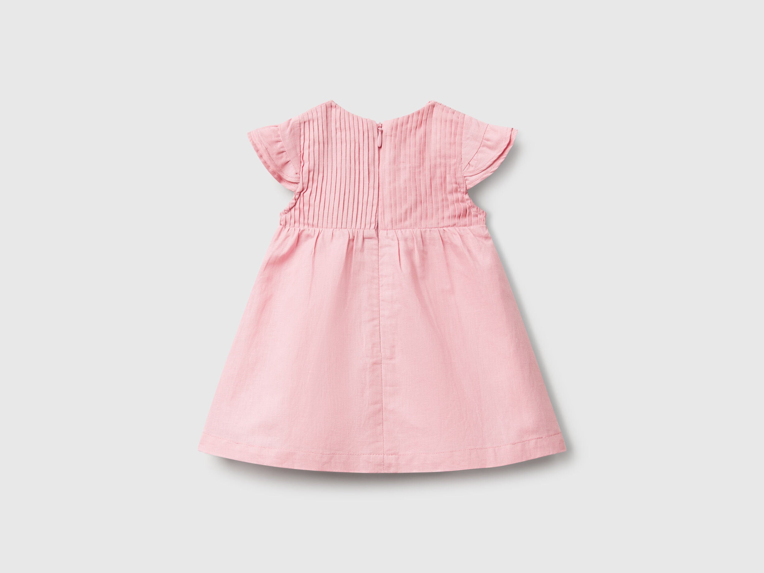 Benetton_Dress in Linen and Cotton Blend_43WBAV00N_09J_02