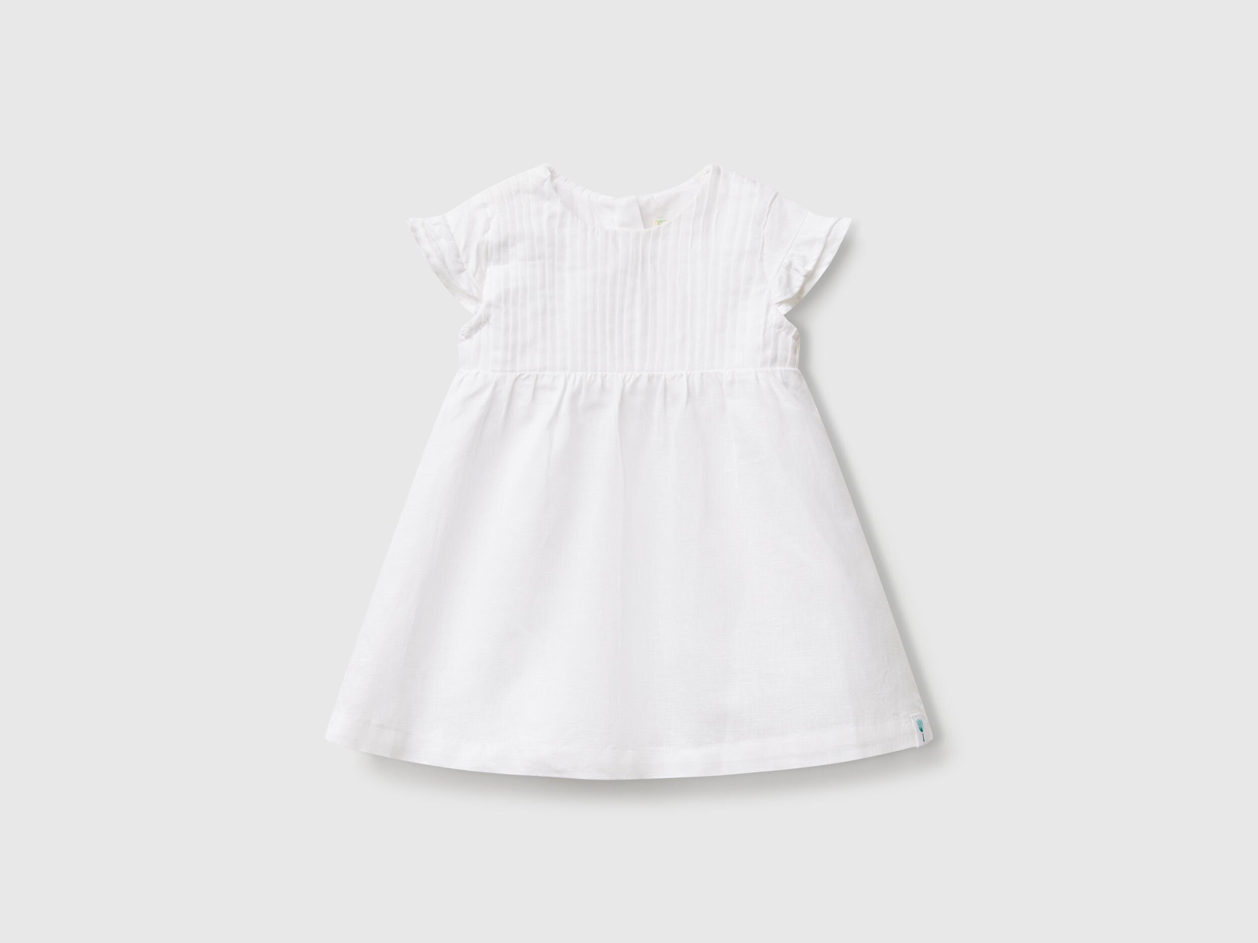 Benetton_Dress in Linen and Cotton Blend_43WBAV00N_101_01