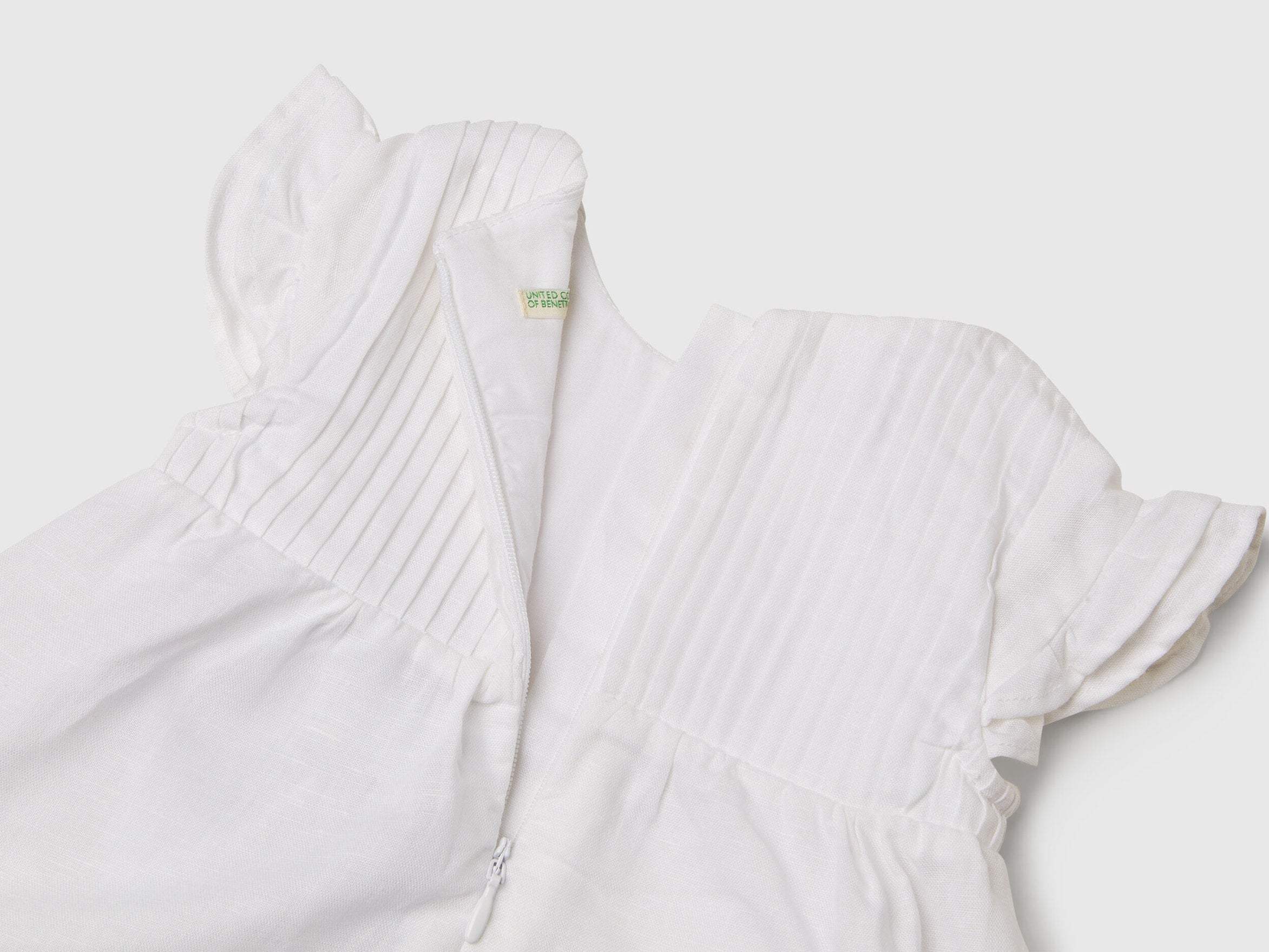 Benetton_Dress in Linen and Cotton Blend_43WBAV00N_101_03