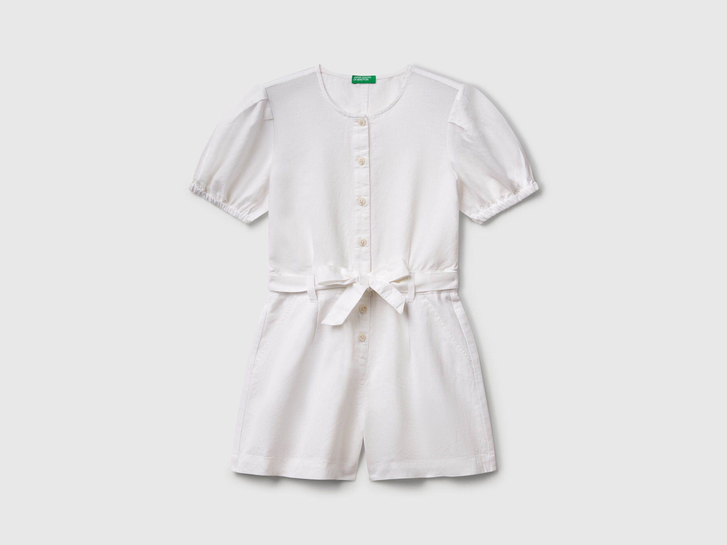 Benetton_Jumpsuit with Sash in Linen Blend_43WBCT014_101_01
