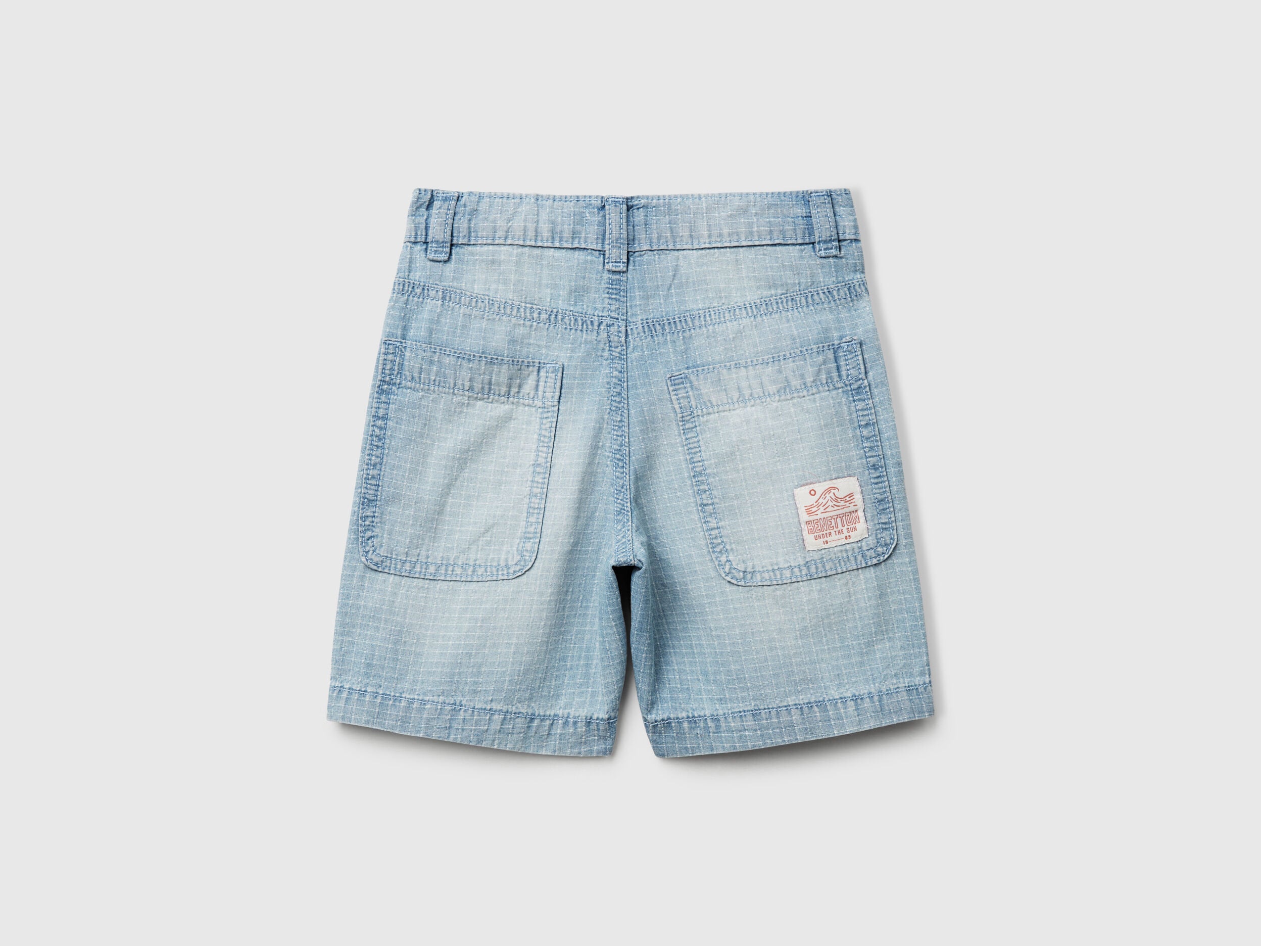 Benetton_Straight Check Shorts_43Z9G902R_902_02