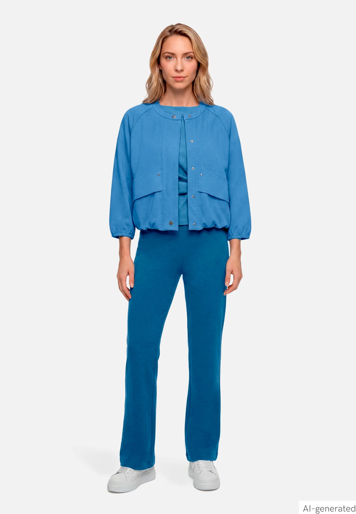 Betty Barclay Blue Horizon Women Blouson with 3/4 Sleeves SKU: 4431-1659_8427 Image 02