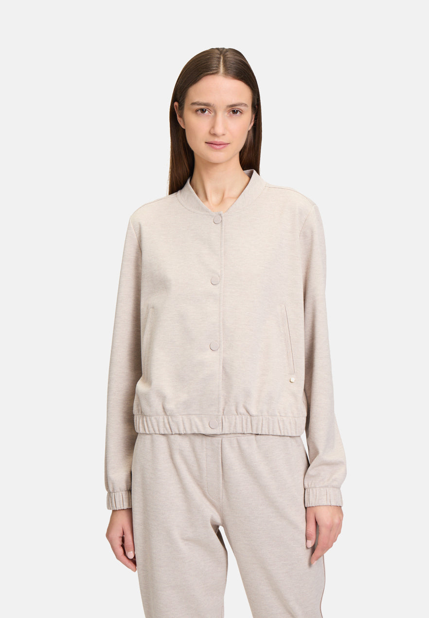 Betty Barclay_Dark Cream Melange_Long-Sleeved Blouson_4442-3480_1714_01