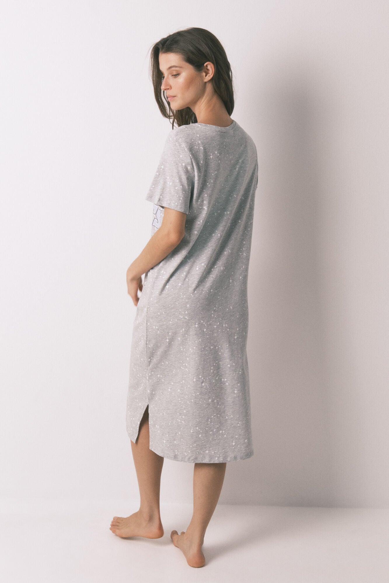 Women Secret_Dark Grey_Grey Hedwig Print Cotton Midi Camisole_4442110_41_05