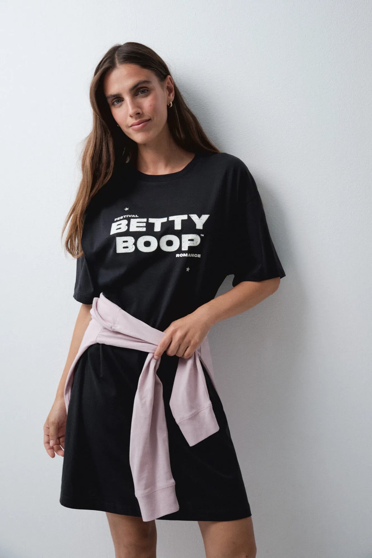 Women Secret Dark Grey Women Black Short Nightgown Betty Boop SKU: 4444827_41 Image 01
