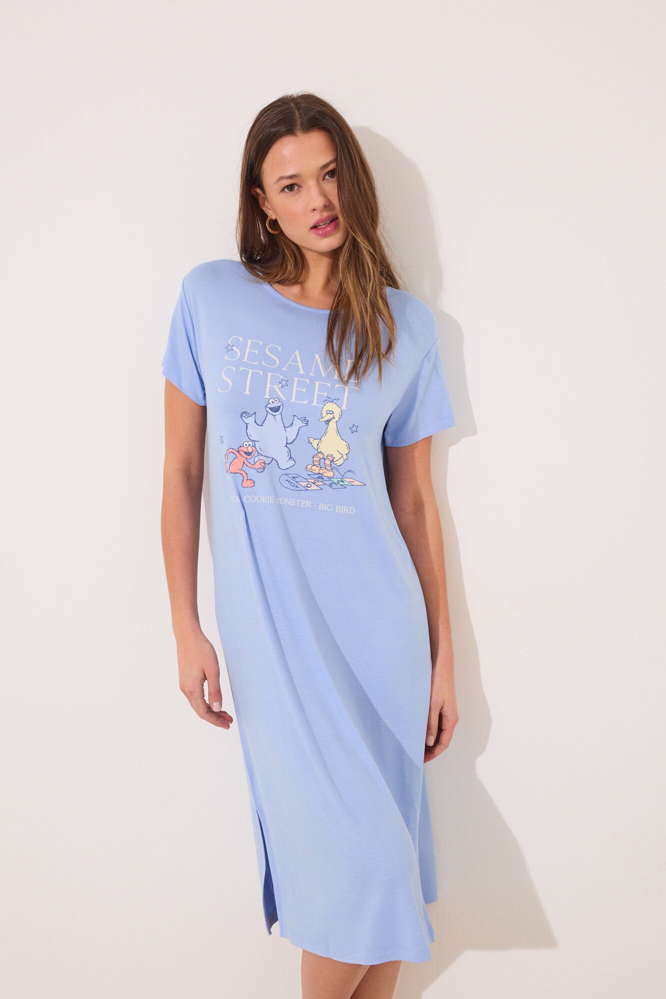 Women Secret_Sesame Street Soft Touch Midi Nightgown_4449086_15_03
