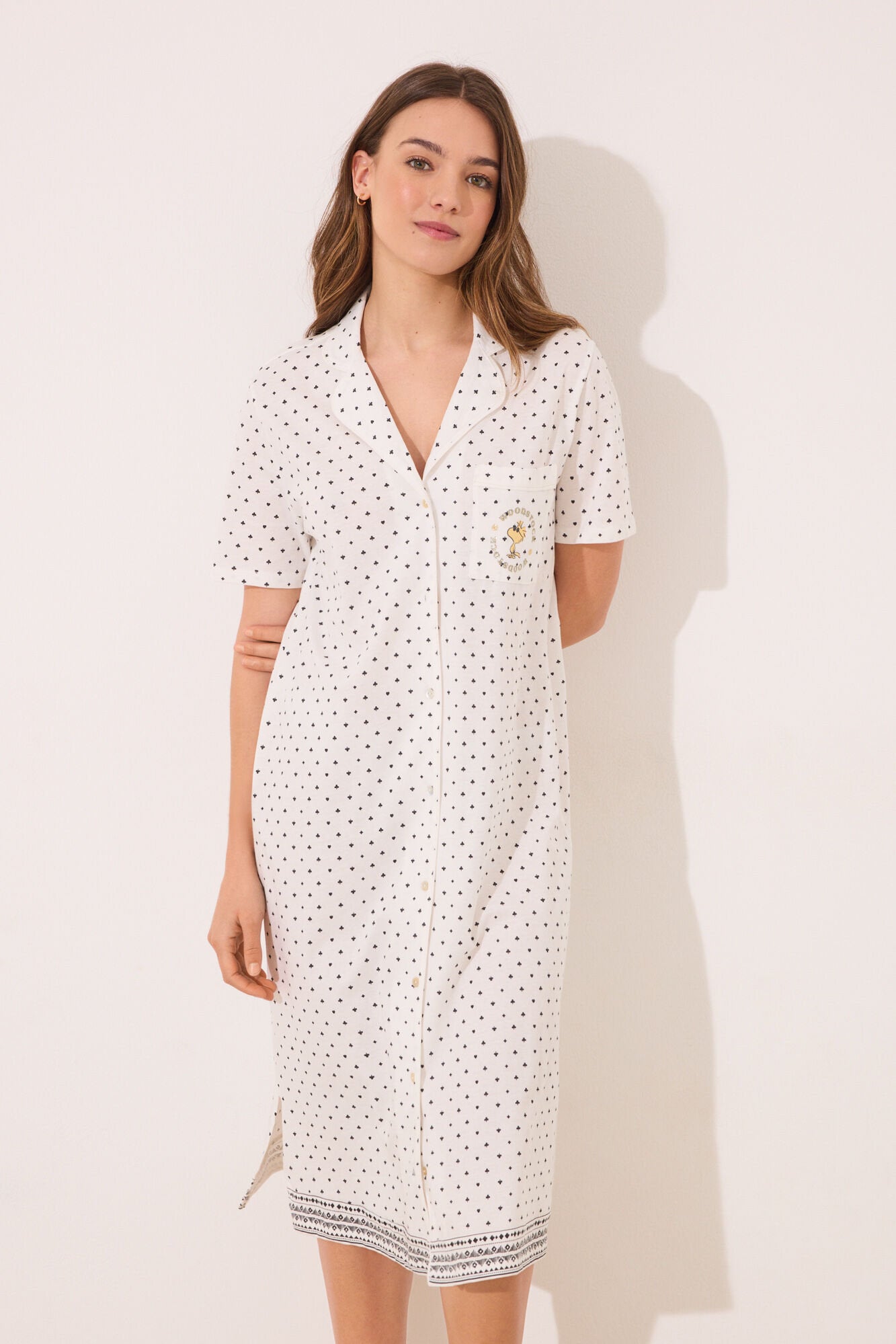 Women Secret_Snoopy Polka-Dots Cotton Nightgown_4449088_96_01