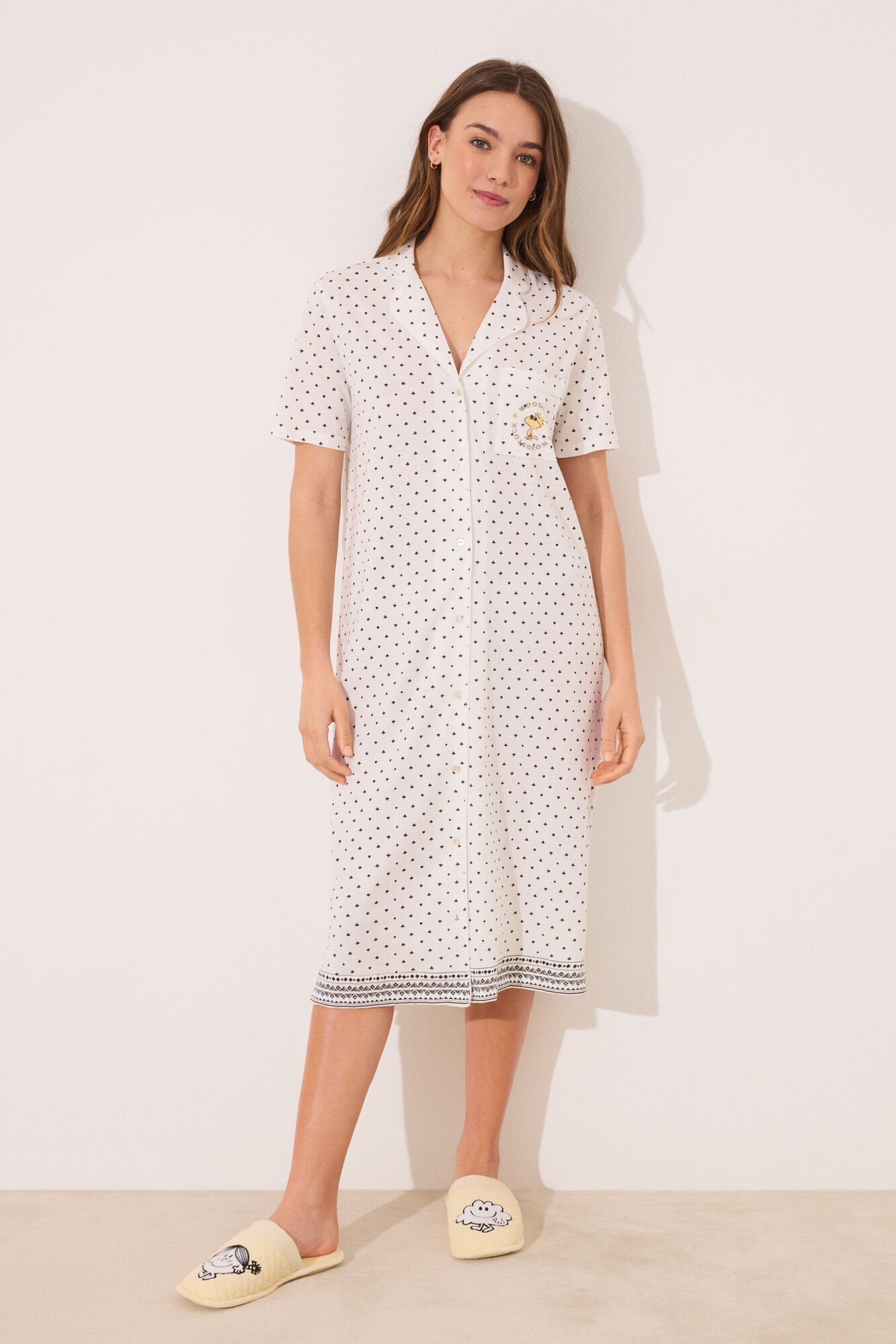 Women Secret_Snoopy Polka-Dots Cotton Nightgown_4449088_96_03
