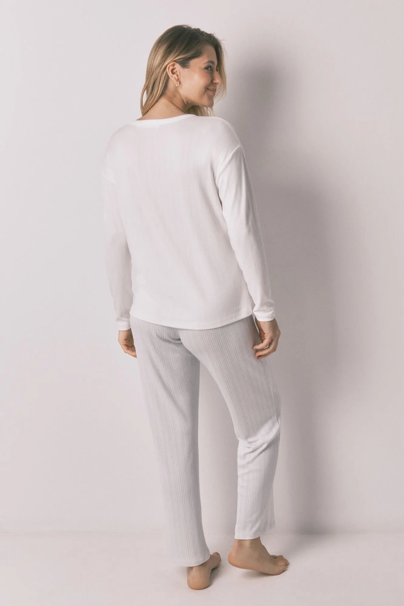 Women Secret_Light Blue_Blue Jersey-Knit Long Maternity Pyjamas_4463216_18_05