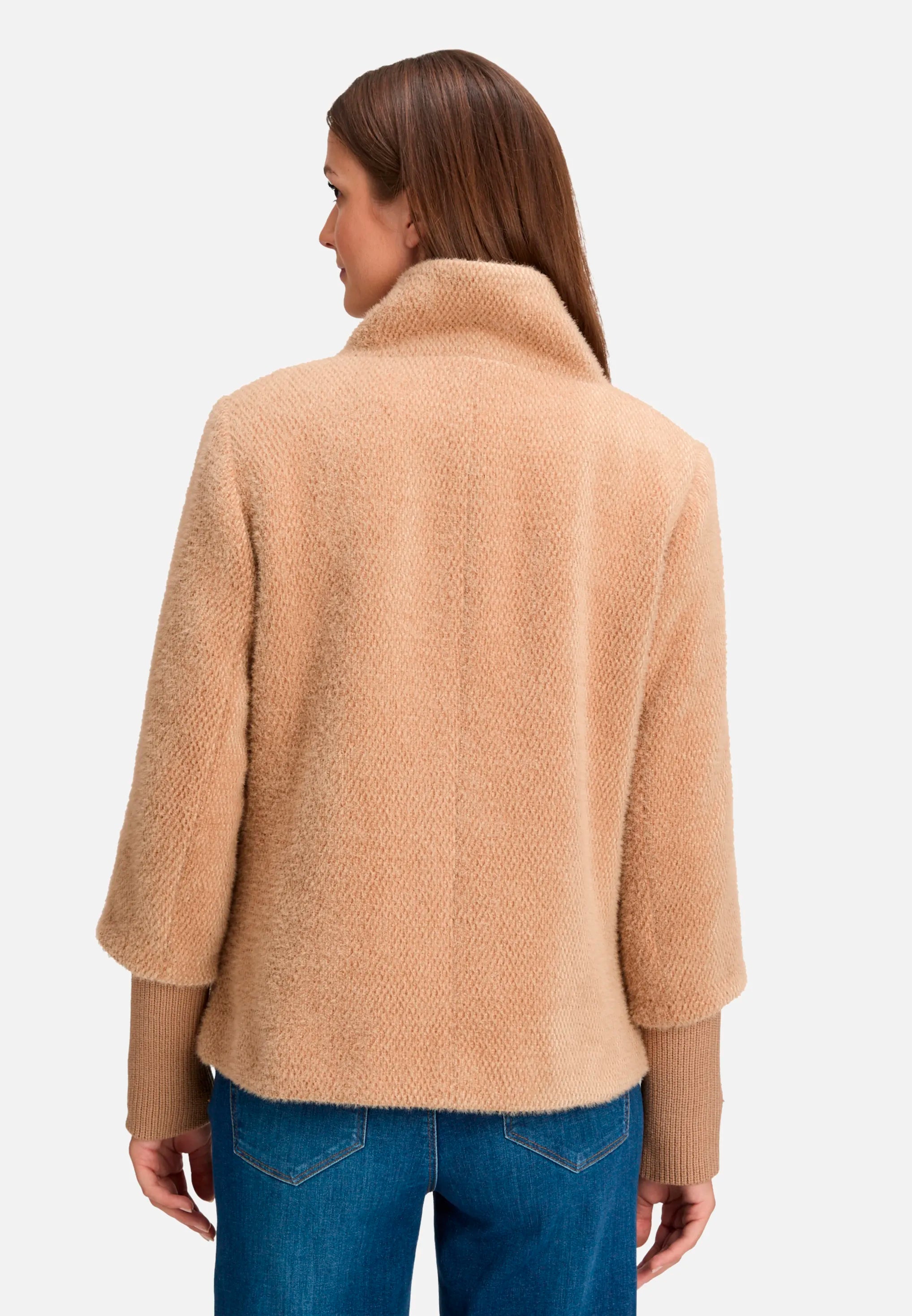 Betty Barclay_Golden Camel_Cozy Jacket with Ribbed Cuffs_4474-3267_7030_03