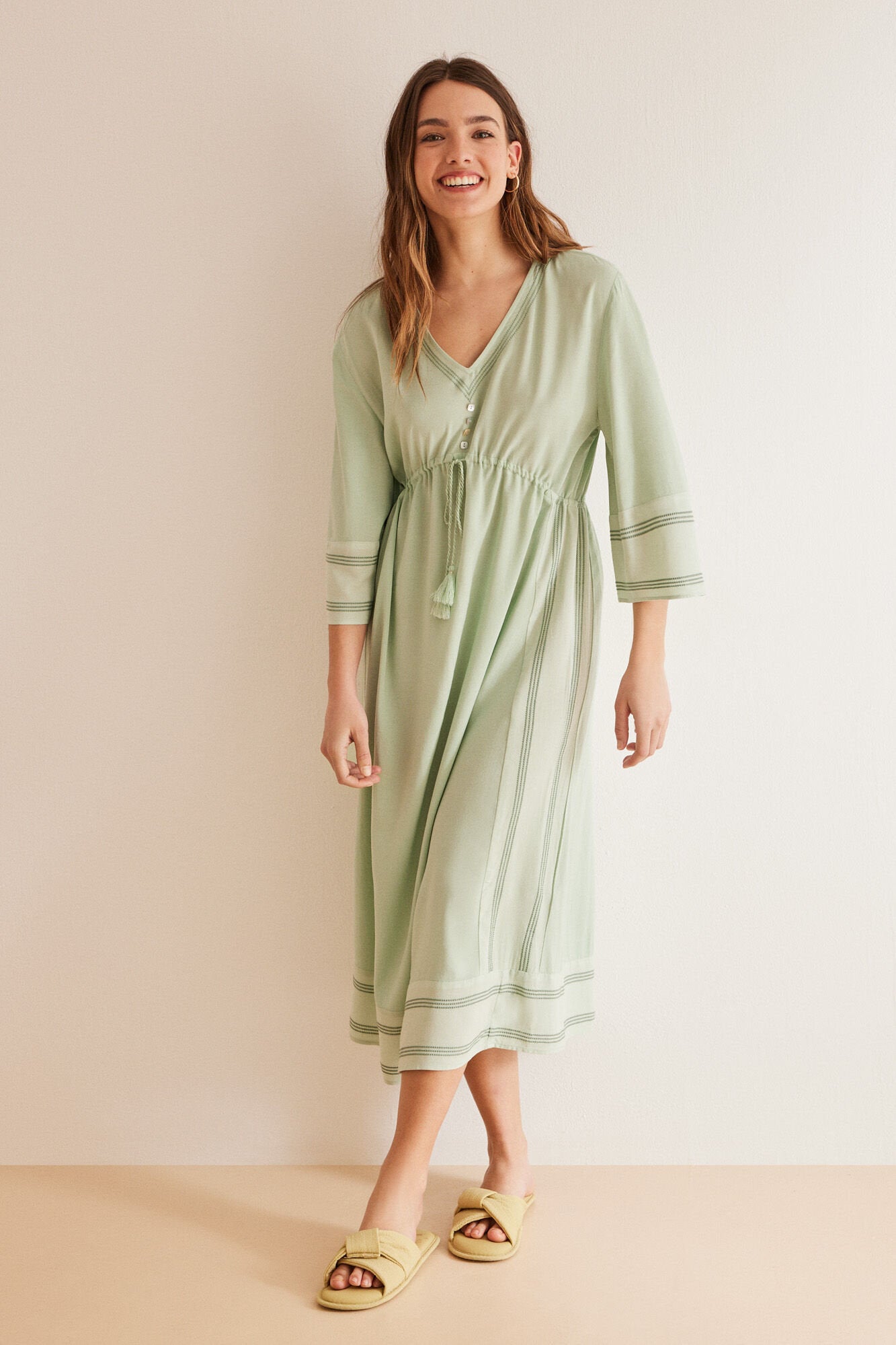 Green Long Sleeves Long Dress_4477737_22_02