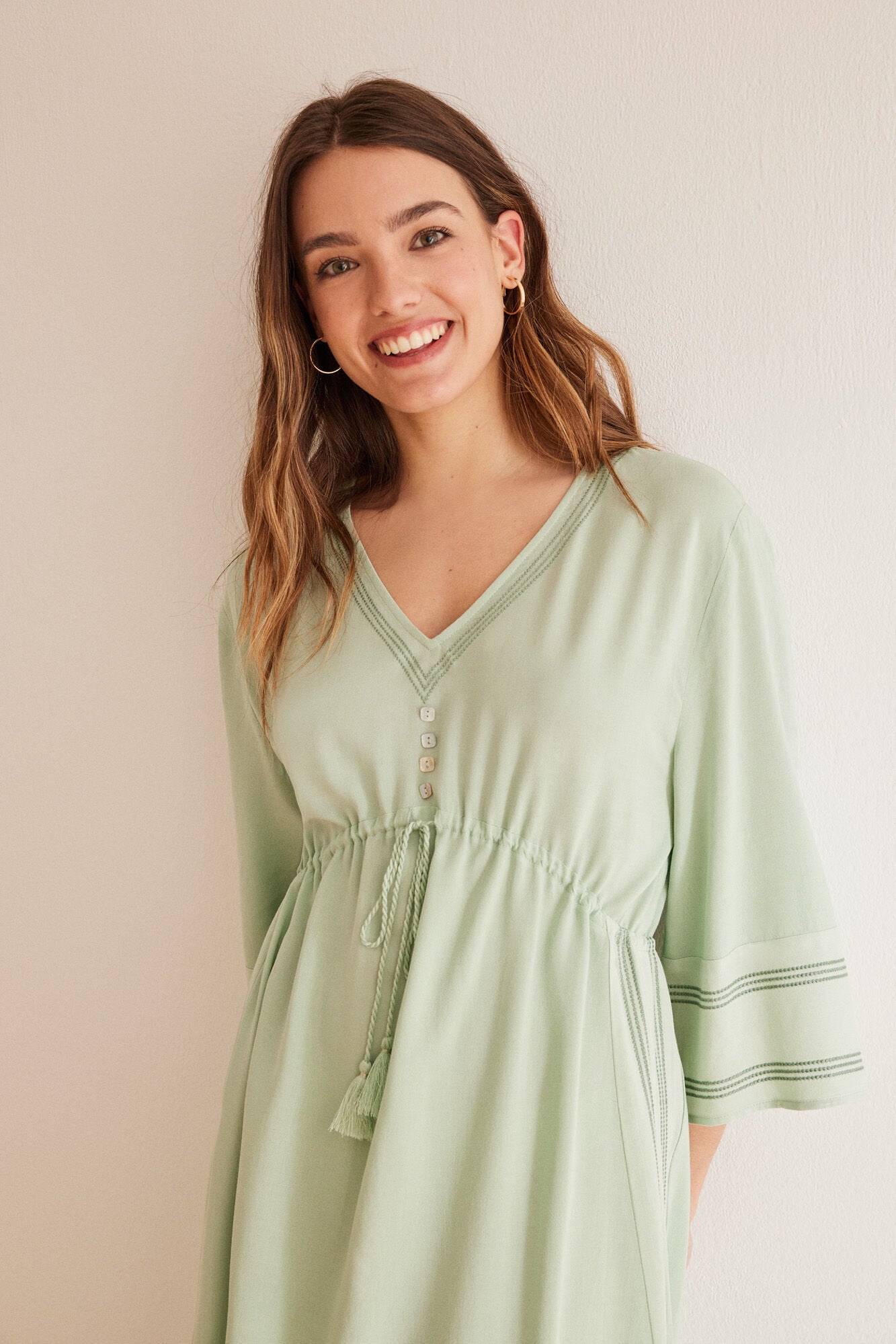 Green Long Sleeves Long Dress_4477737_22_04