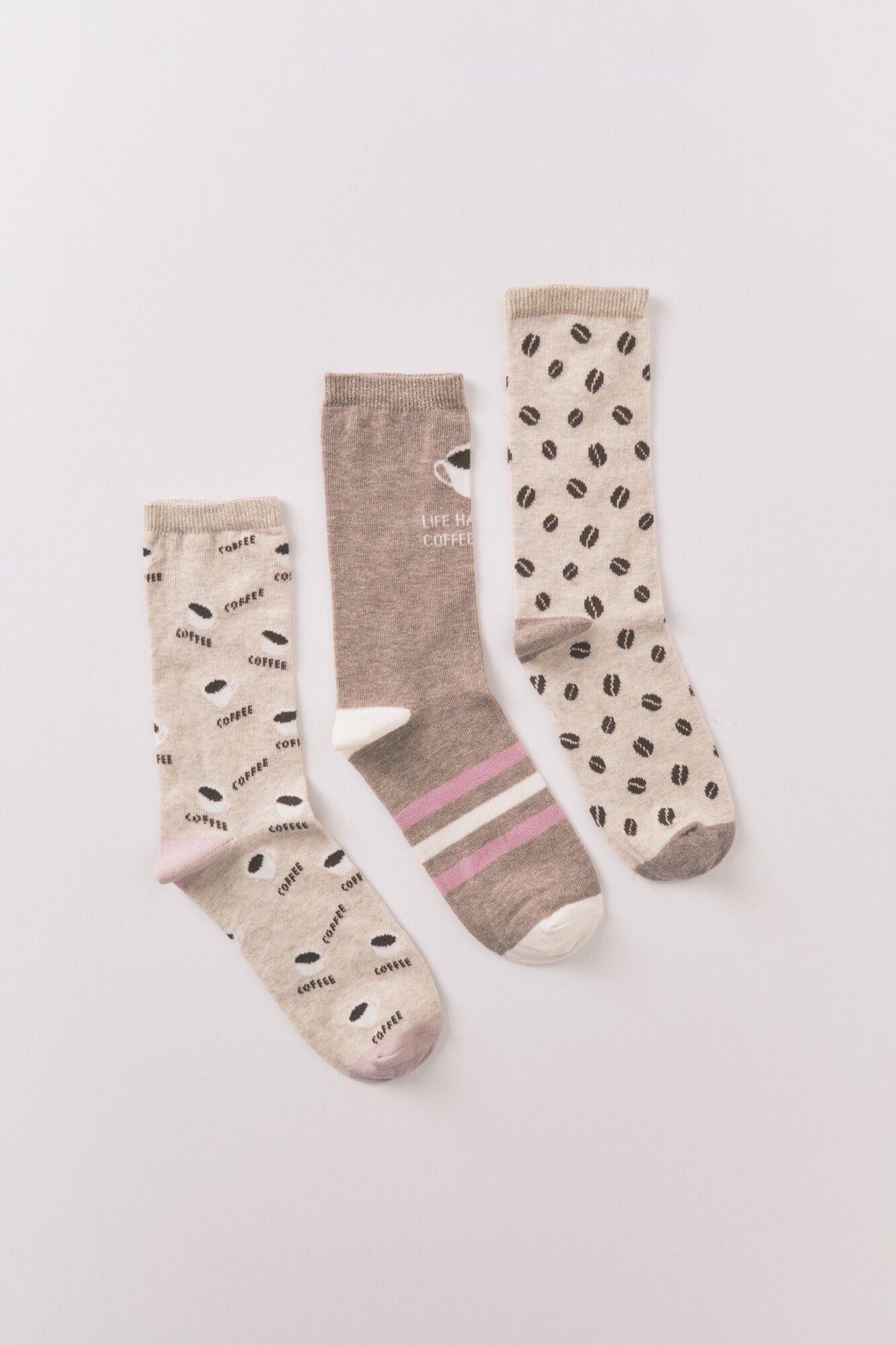 Women Secret_Light Brown_Pack of 3 Long Brown Socks_4482721_32_01