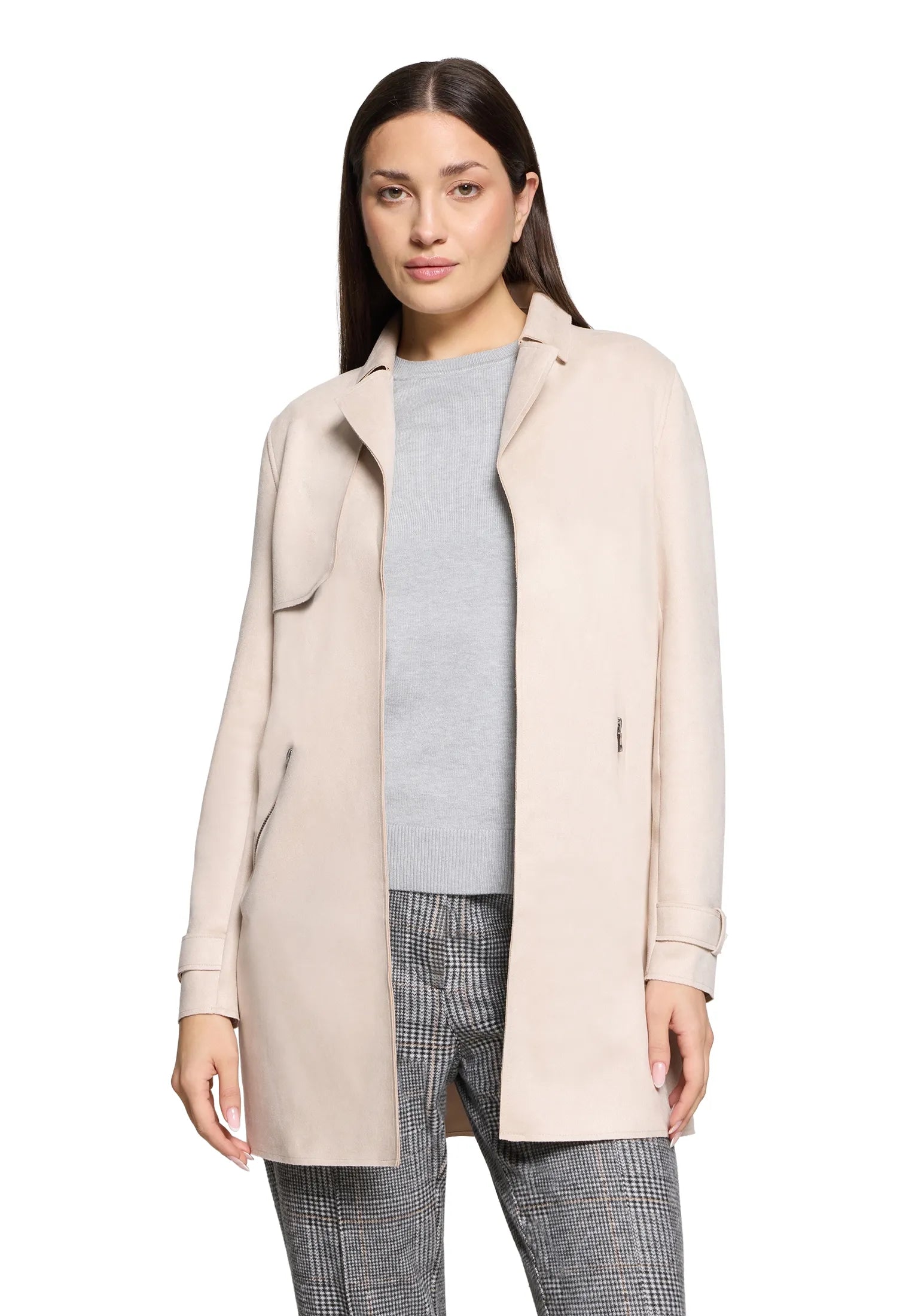 Betty Barclay Soft Nature Women Long Jacket with Lapel Collar SKU: 4484-3396_1098 Image 01