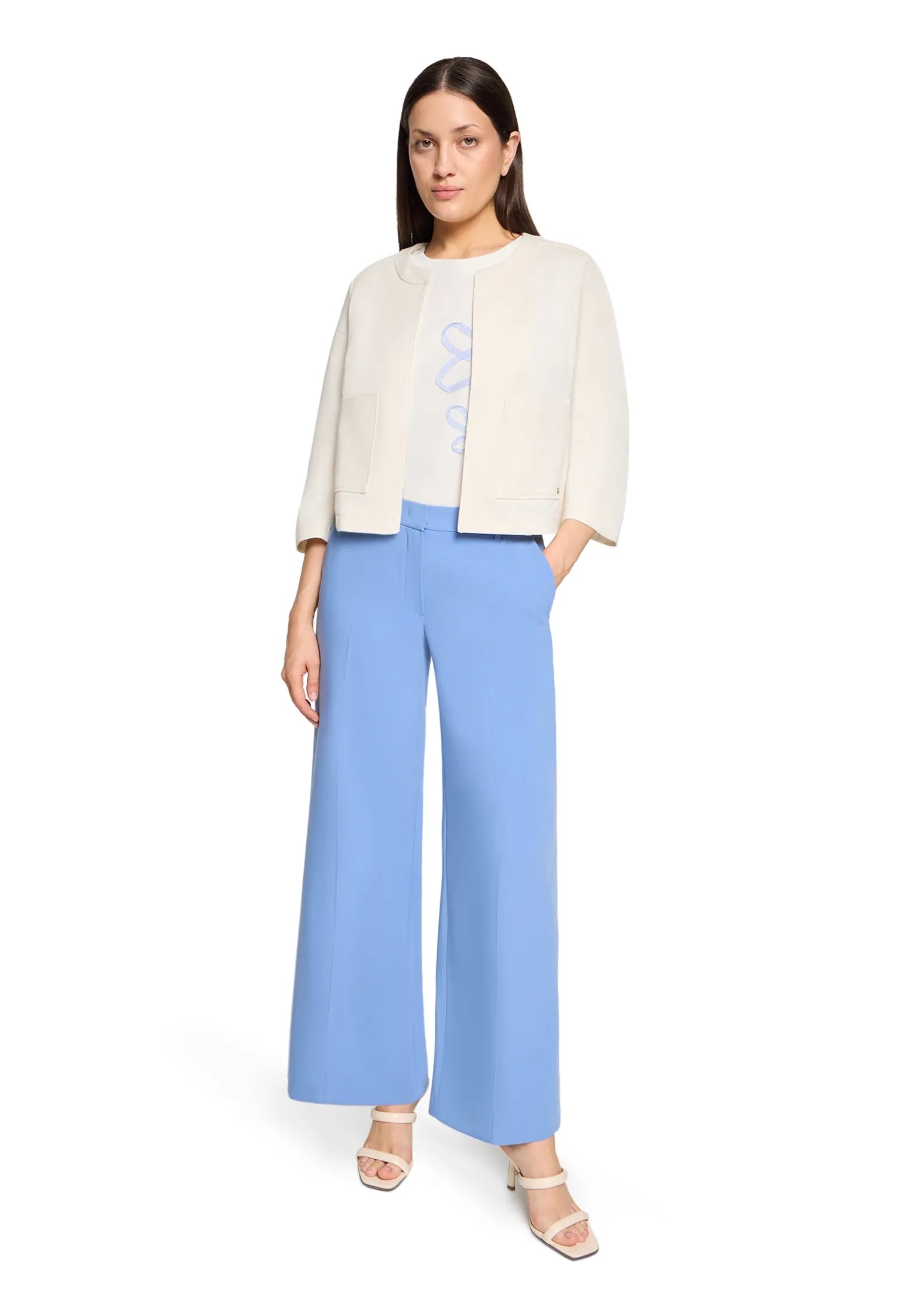 Betty Barclay Arctic Wolf Women Blazer Jacket Short 3/4 Sleeve SKU: 4518-3411_1045 Image 02
