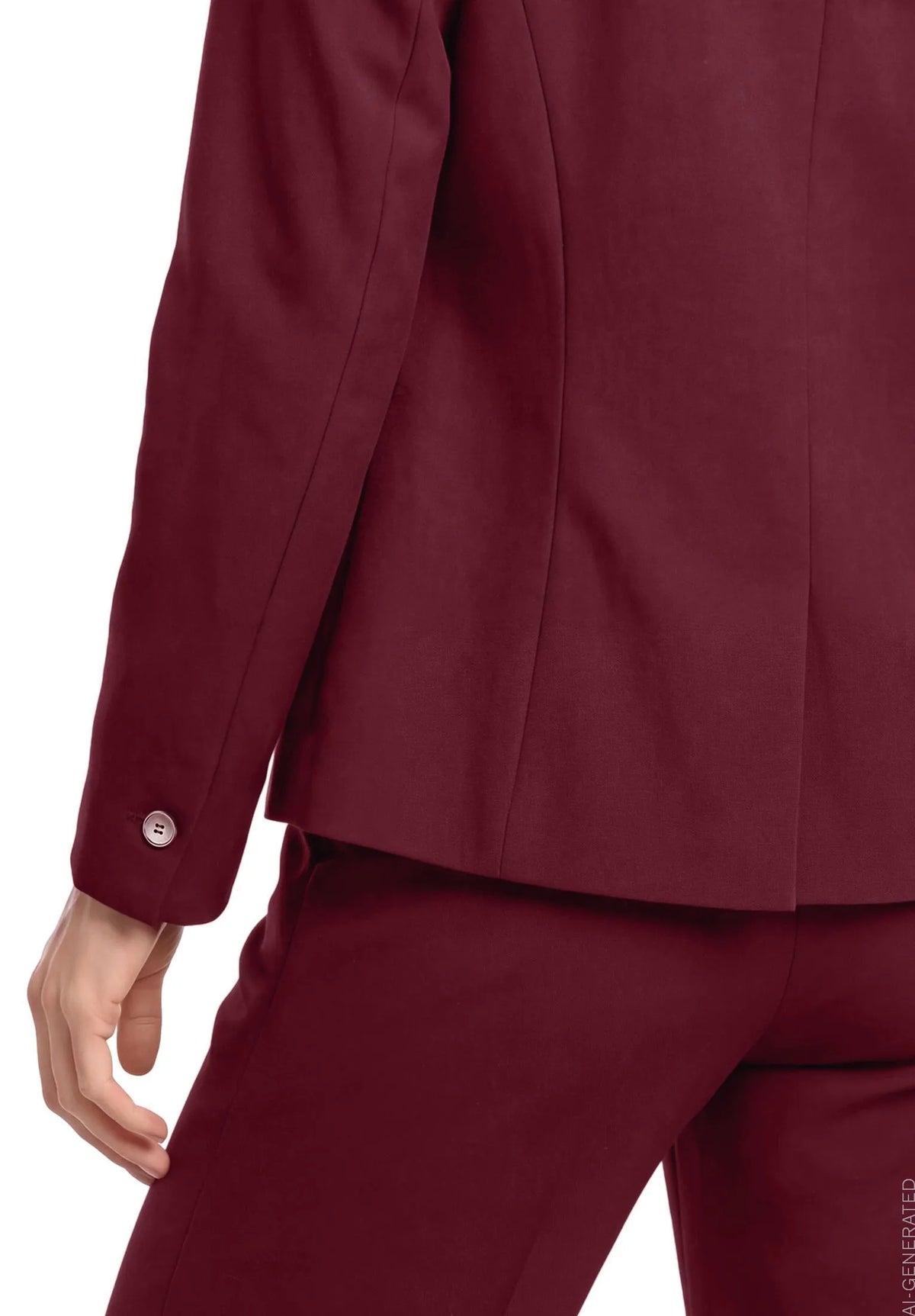 Betty Barclay Fall Burgundy Women Short Blazer SKU: 4574-3747_4626 Image 05