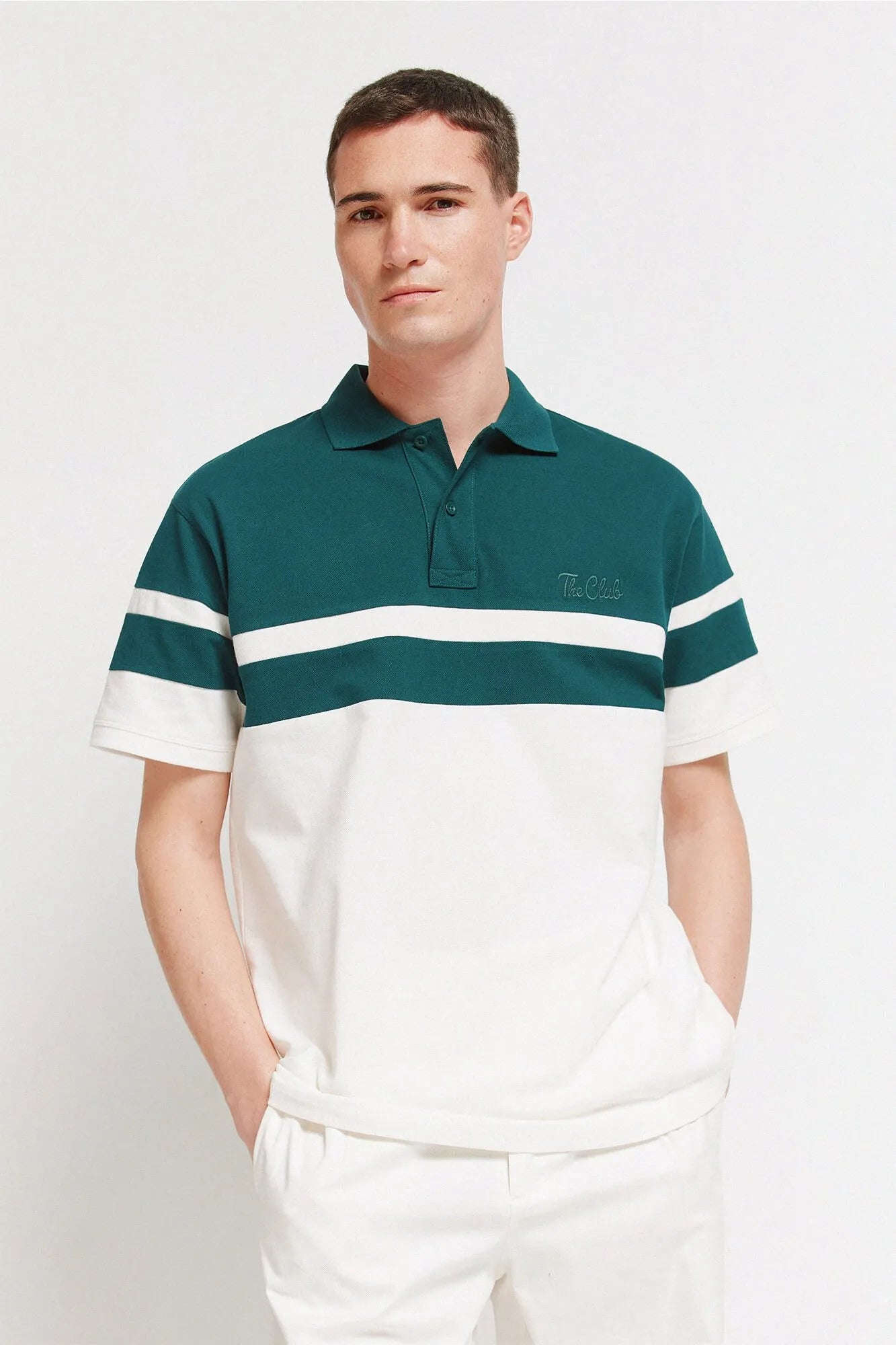Springfield Green Men PiquŽ Regular Fit Polo Shirt SKU: 4583286_21 Image 01