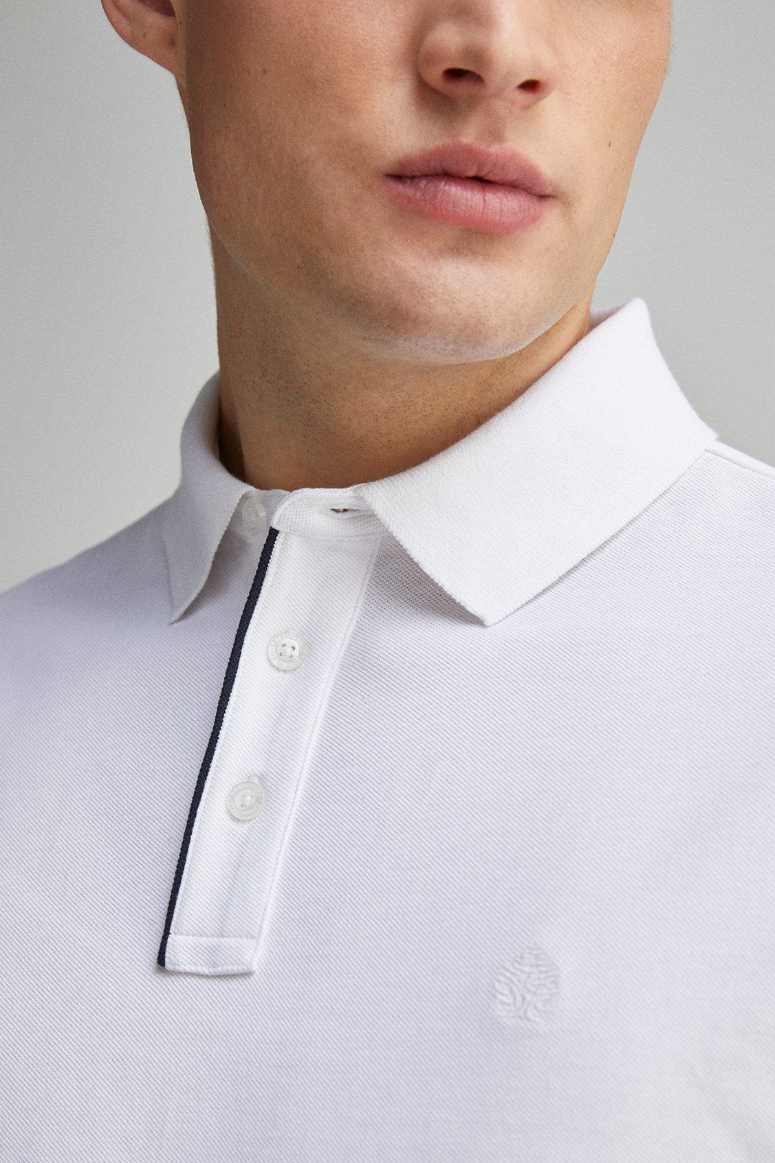 Springfield_Slim Fit Contrast PiquŽ Polo Placket_4589101_99_02