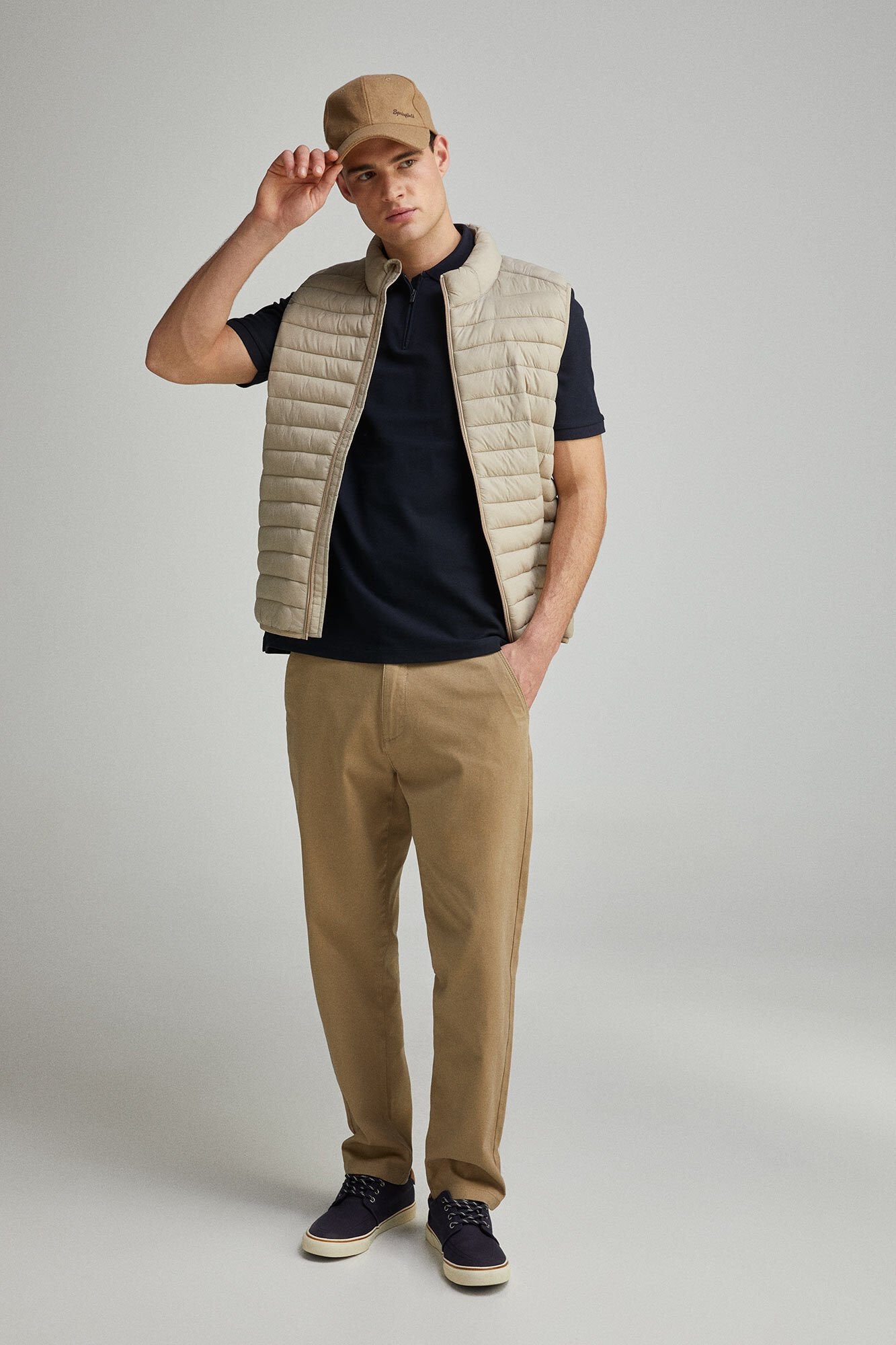 Springfield_Regular Fit Zip Fastening PiquŽ Polo_4589102_10_04