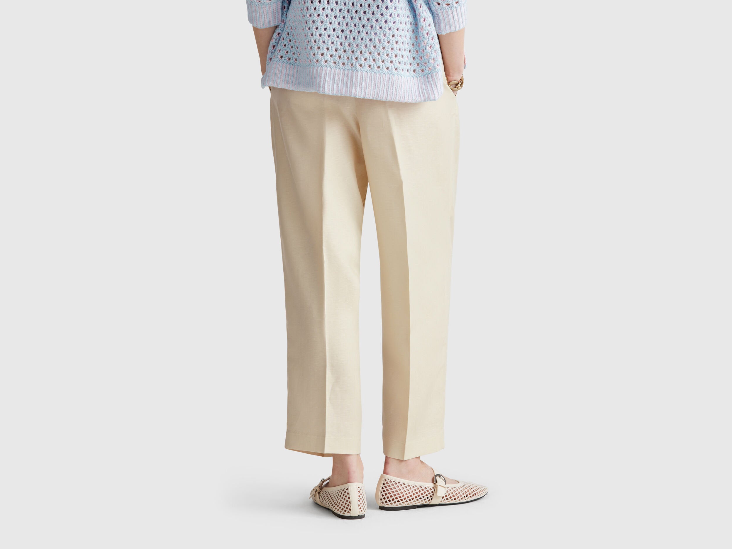 Benetton_Wide Trousers in Linen Blend_45BVDF09B_152_03