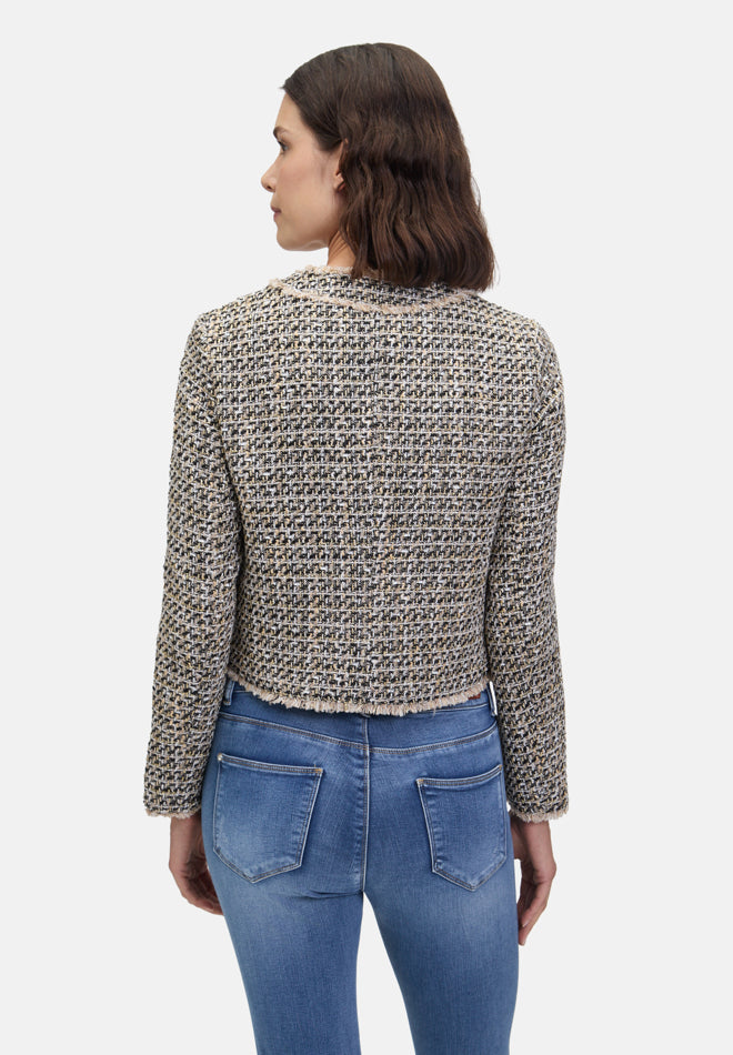 Betty Barclay_Black/Beige_Fringed Blazer Jacket_4606-1477_9875_04