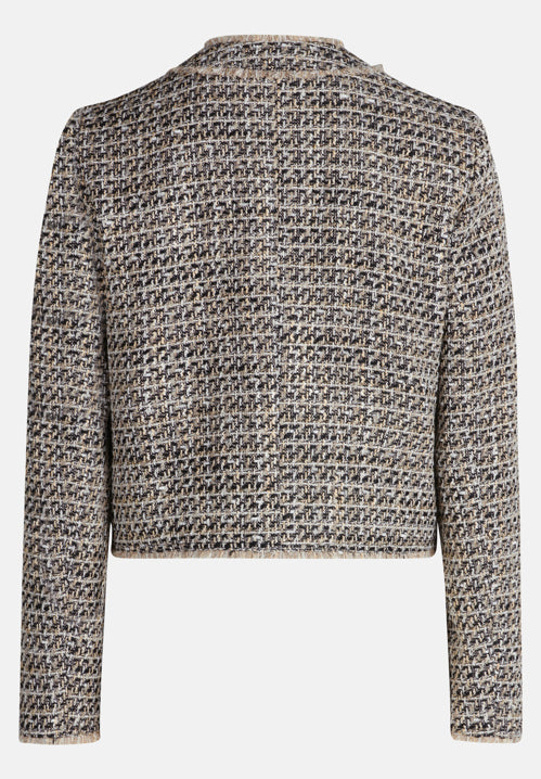 Betty Barclay_Black/Beige_Fringed Blazer Jacket_4606-1477_9875_06