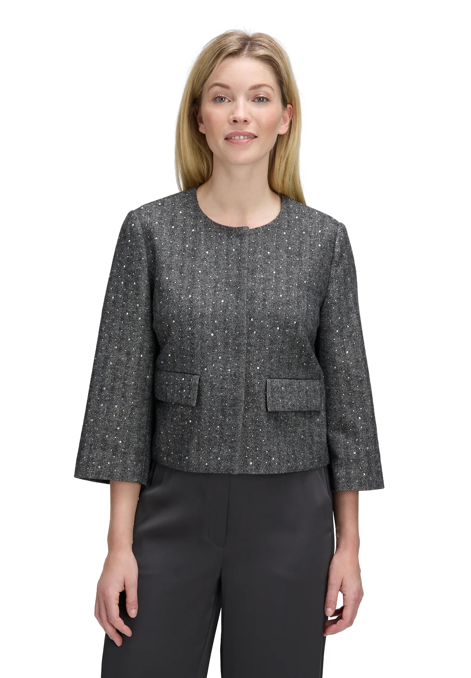 Betty Barclay_Black/Cream_Blazer Jacket_4620-1632_9812_01
