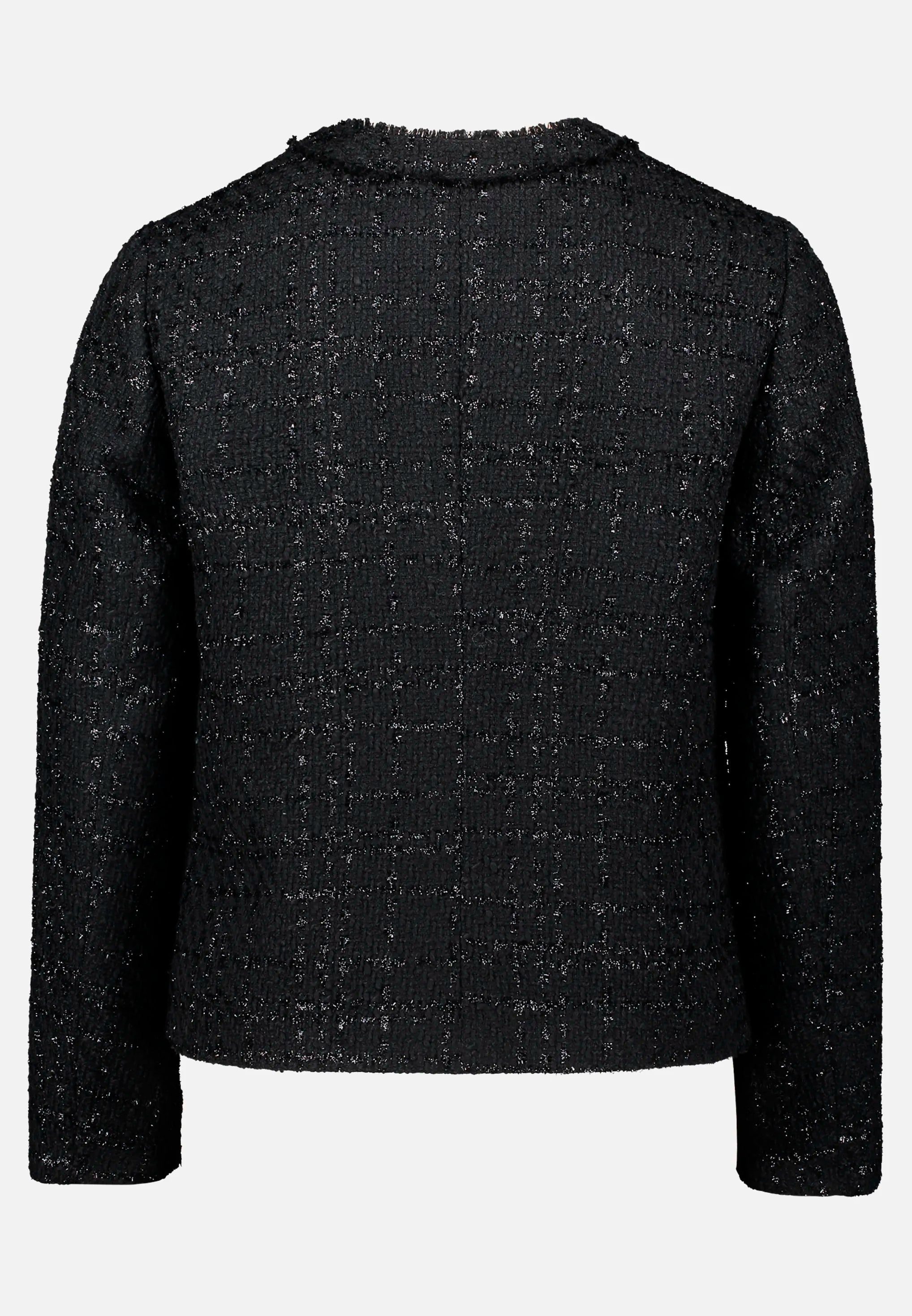 Betty Barclay_Black_Blazer Jacket with Fringe_4625-1652_9045_05