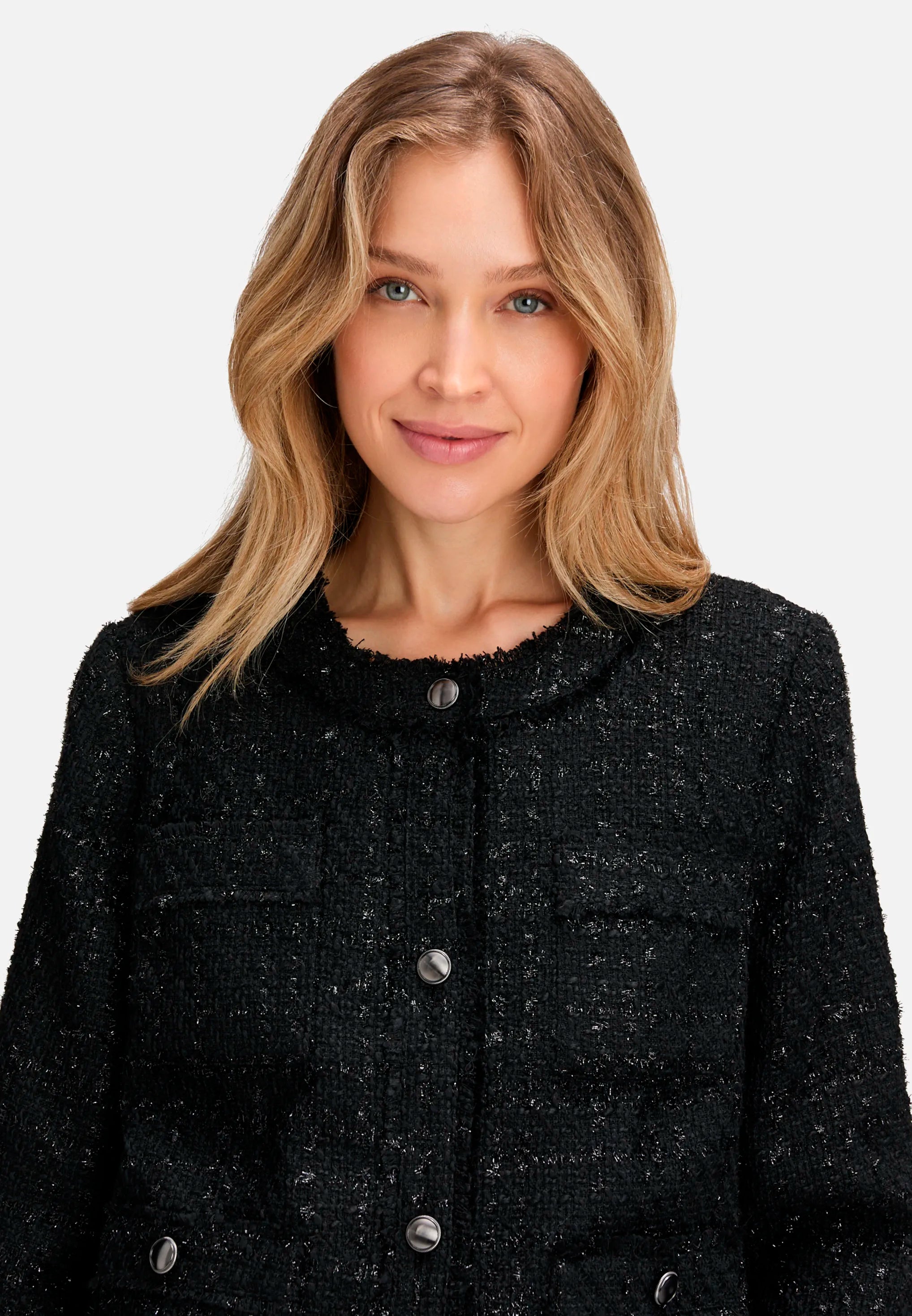 Betty Barclay_Black_Blazer Jacket with Fringe_4625-1652_9045_06