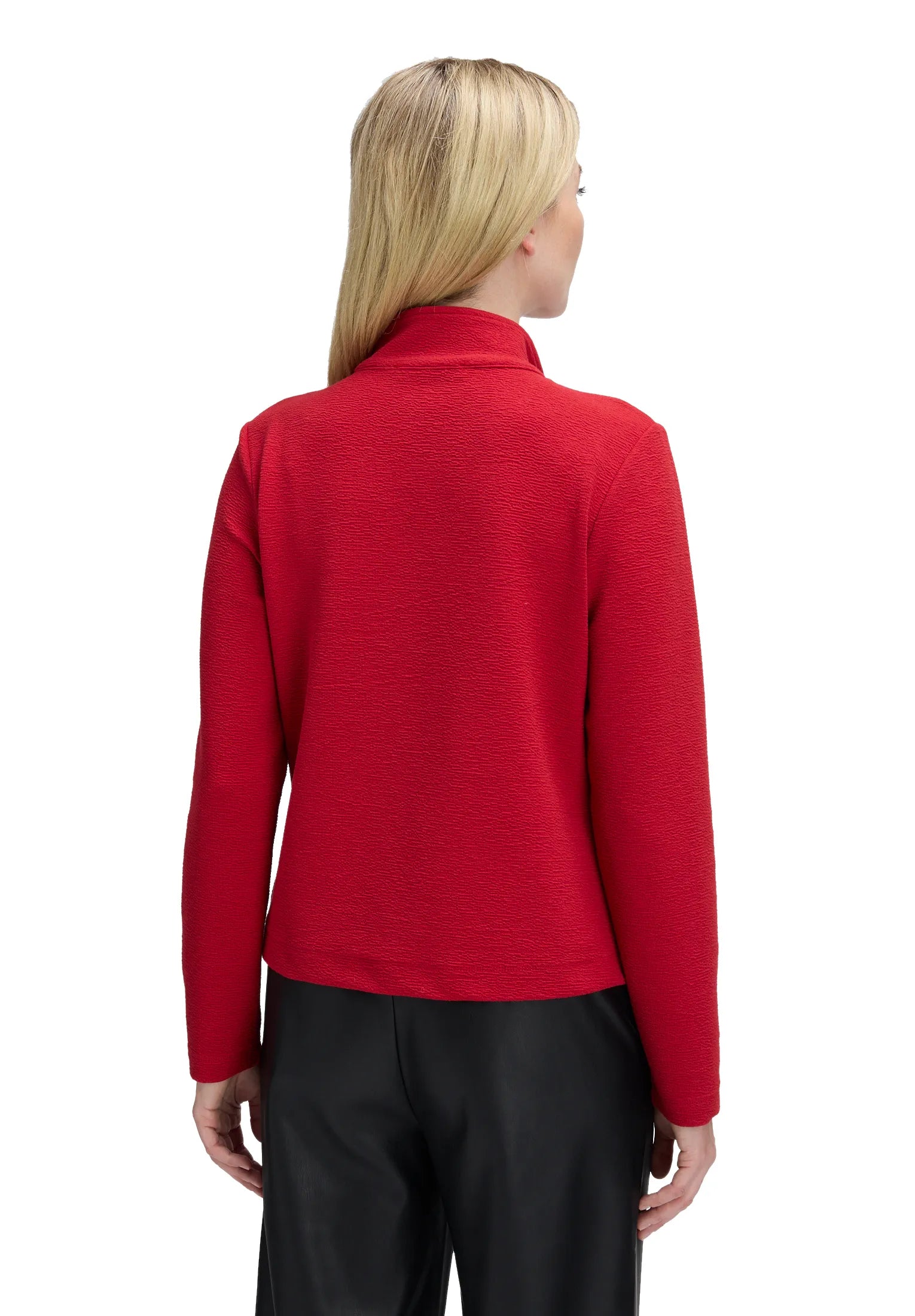 Betty Barclay_Red Scarlet_Sweat Jacket Short 1/1 Sleeve_4641-1498_4635_03
