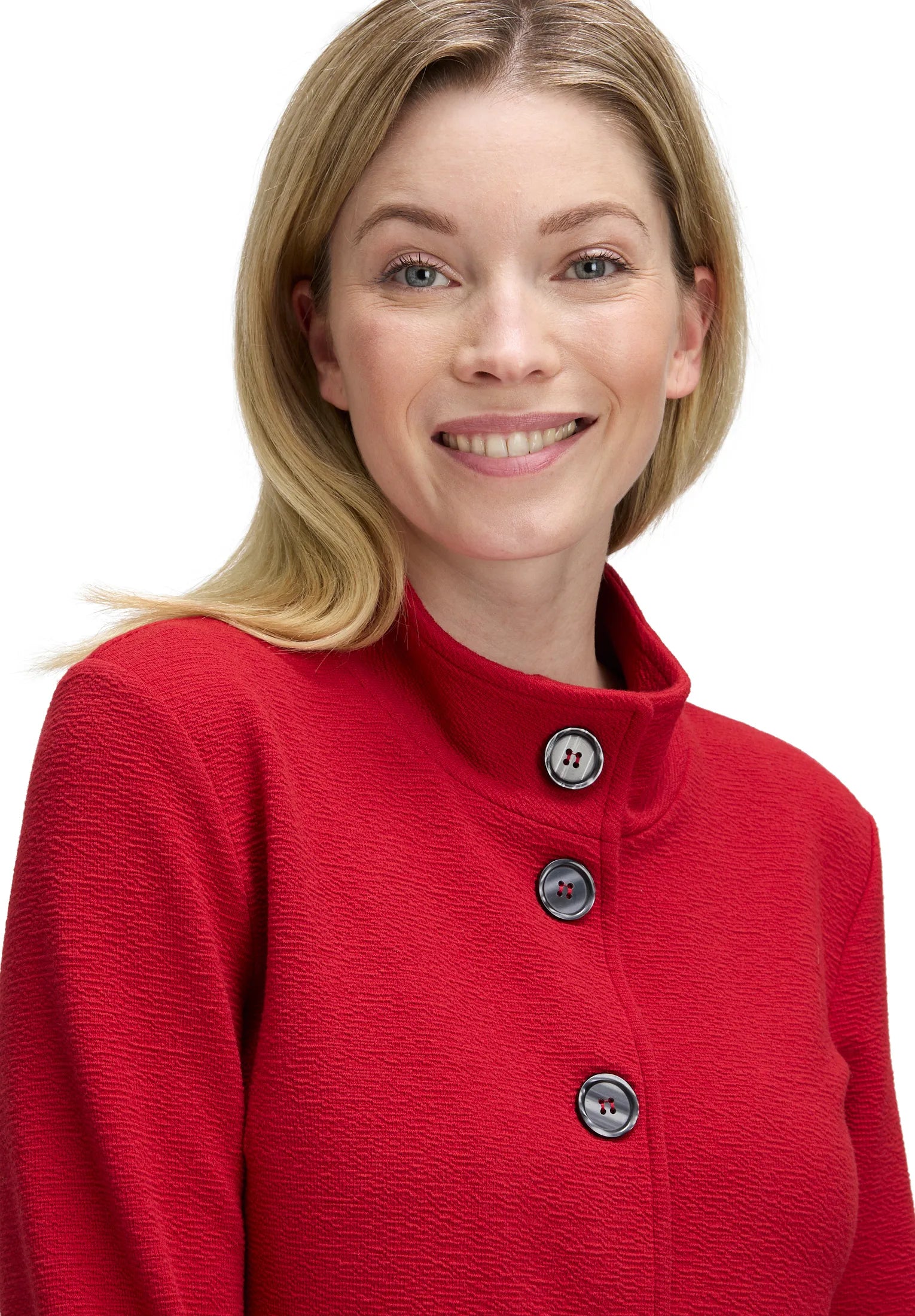 Betty Barclay_Red Scarlet_Sweat Jacket Short 1/1 Sleeve_4641-1498_4635_06