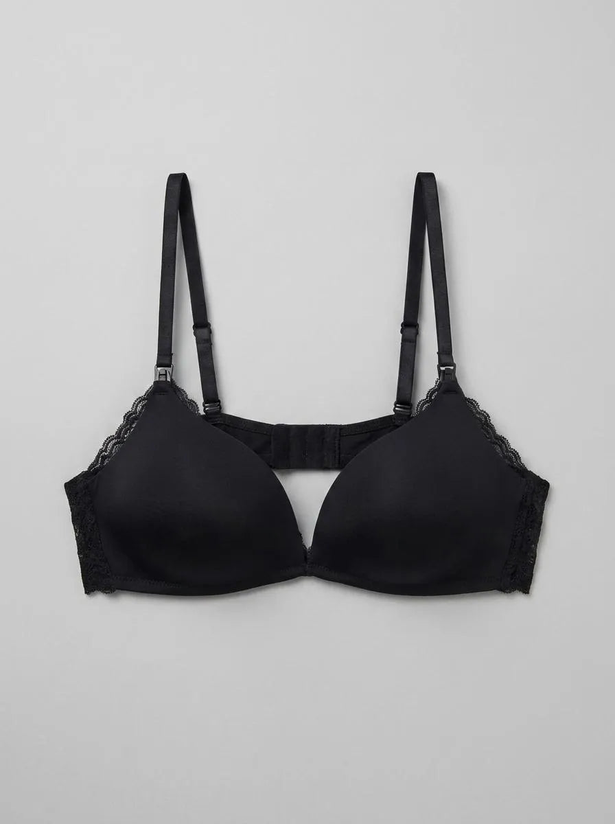 Women Secret_Black_Black "Maternity" Triangle Padded Bra CHARMING_4653920_01_00