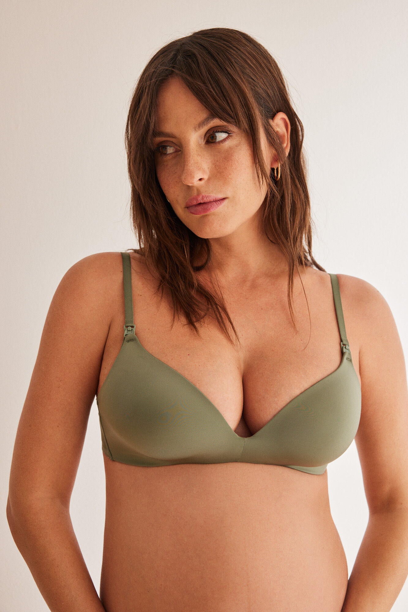 Triangular Cup Padded Bra_4657718_91_06