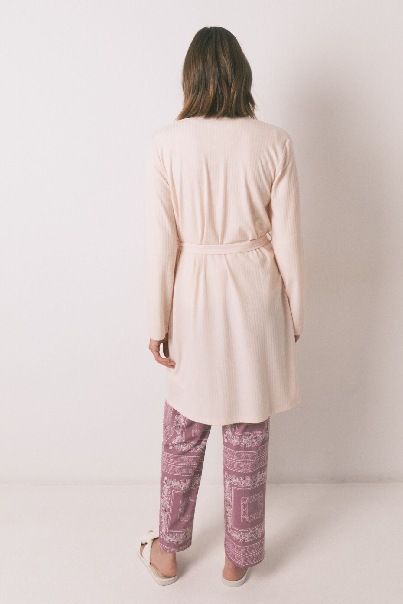 Women Secret_Pink_Robe Pink Ribbed Robe_4682690_71_05