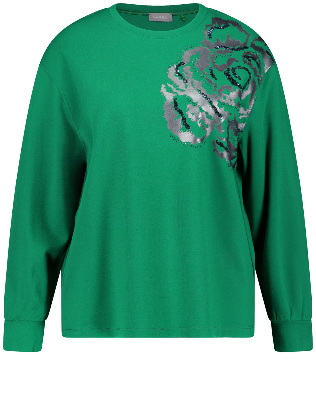 Samoon_Dark Green_T-Shirt 1/1 Sleeve_470023-86024_5760_01