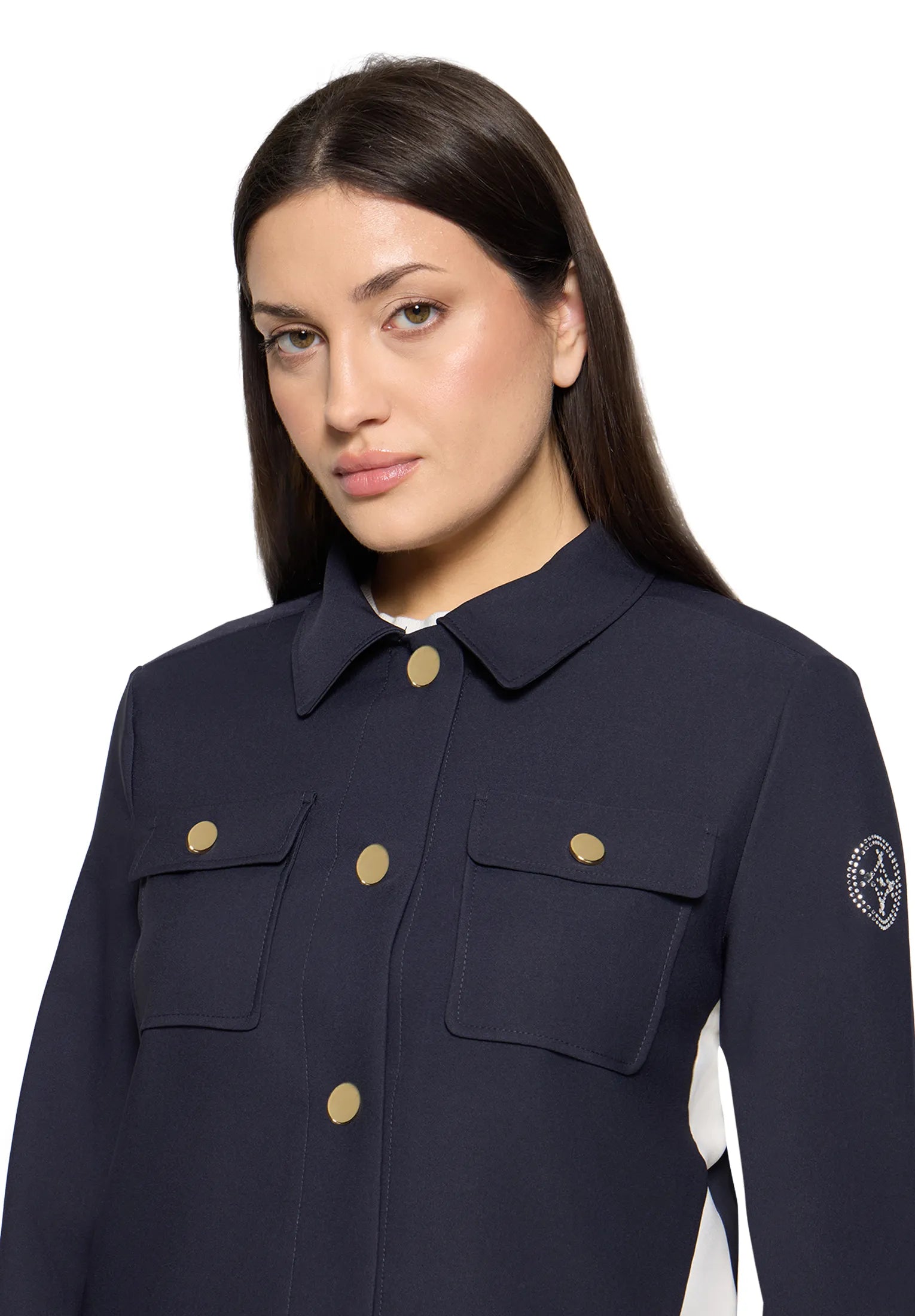 Betty Barclay Dark Sky Women Overshirt with Pockets SKU: 4713-2924_8345 Image 04