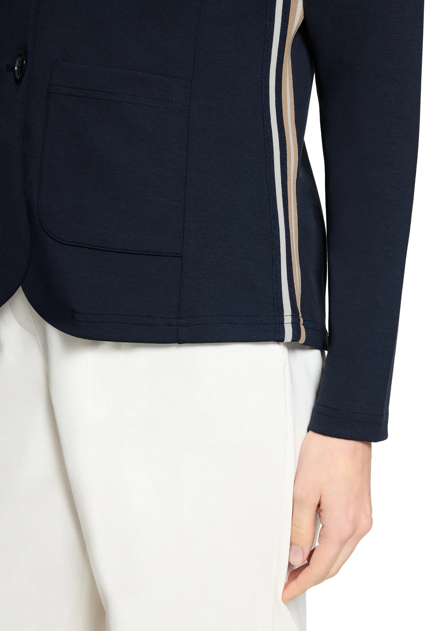 Betty Barclay Dark Sky Women Short Blazer with Patch Pockets SKU: 4715-1761_8345 Image 05