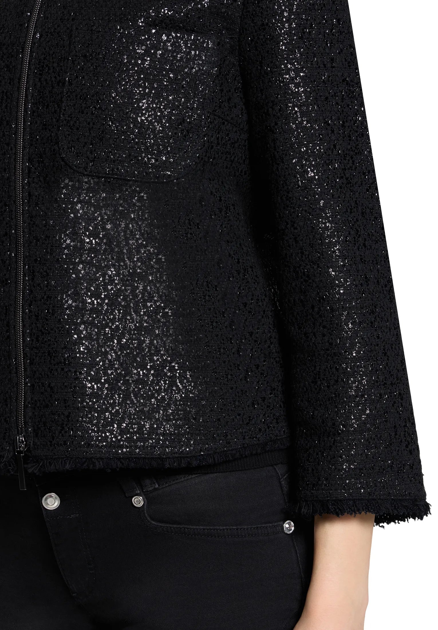 Betty Barclay Black Women Blazer Jacket Long 3/4 Sleeve SKU: 4720-1615_9045 Image 04