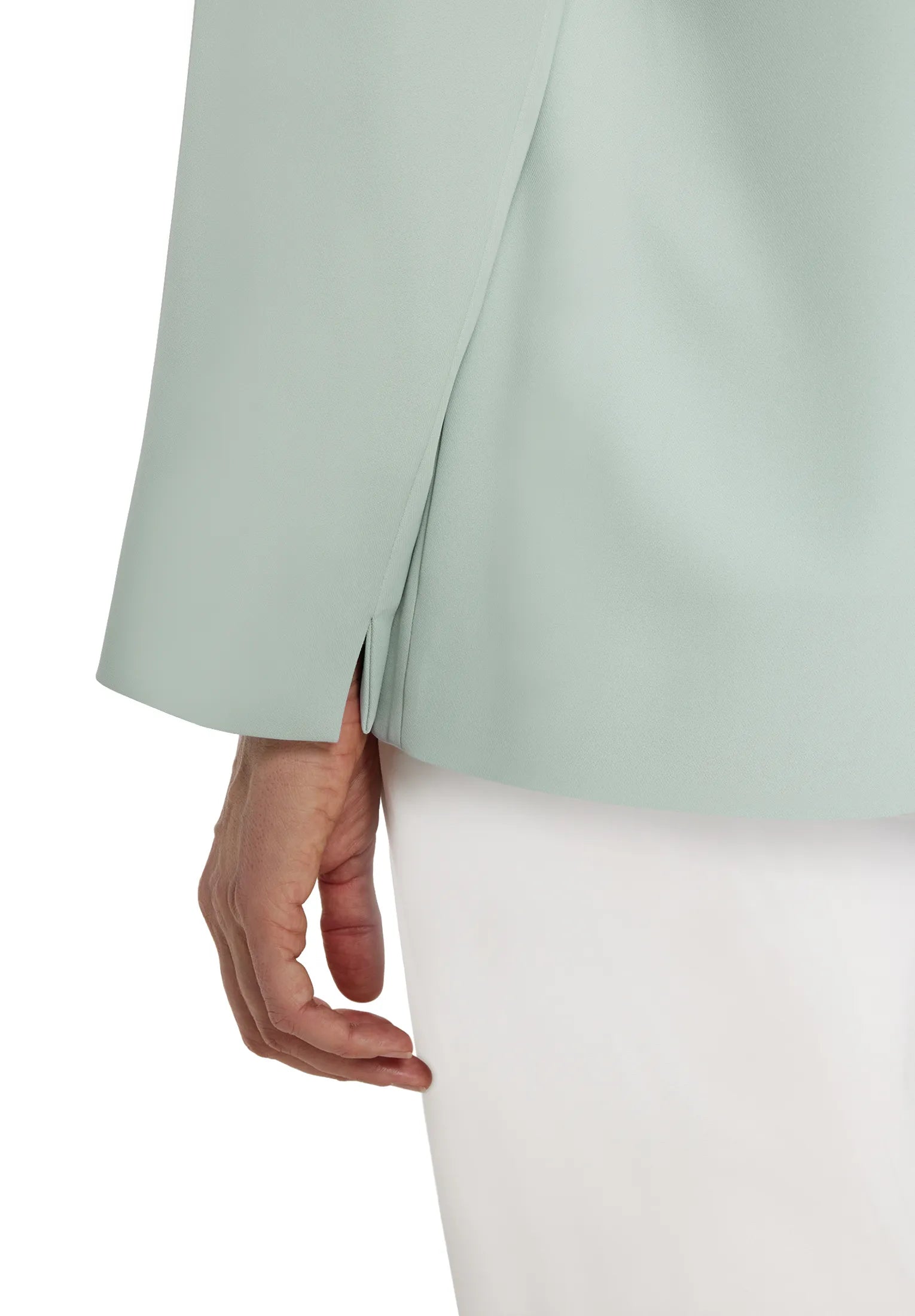 Betty Barclay Gray Mist Women Long Blazer with Lapel Collar SKU: 4724-1840_8270 Image 07