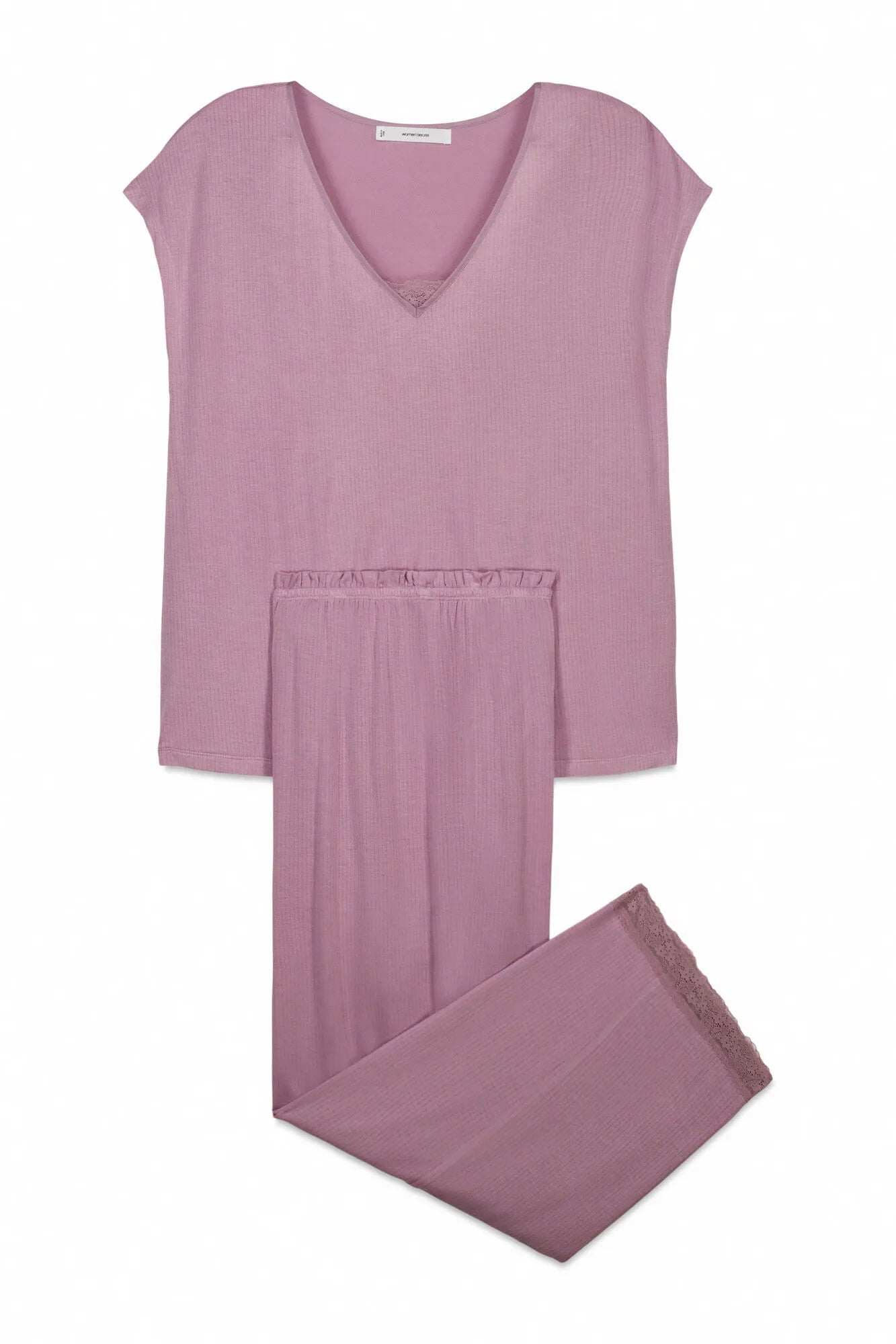 Women Secret Pink Women Pink Viscose Soft Touch Capri Pyjamas SKU: 4753111_73 Image 07