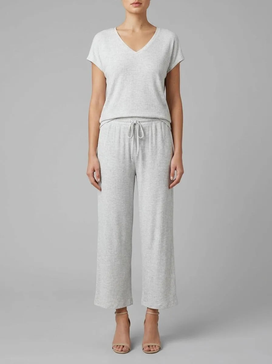 Women Secret Dark Grey Women Grey Viscose Soft Capri Pyjamas SKU: 4753116_44 Image 00