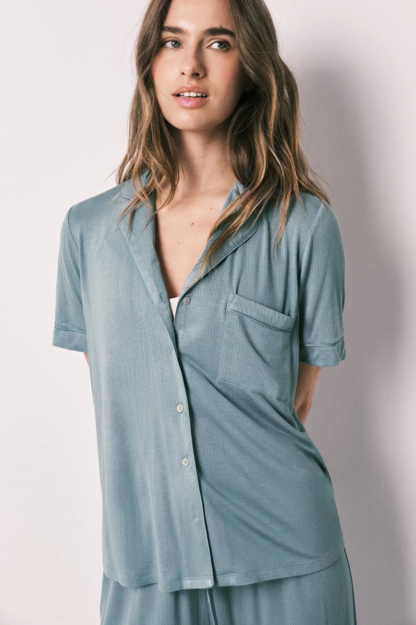 Women Secret Medium Blue Women Blue Soft Touch Capri Classic Pyjamas SKU: 4753118_15 Image 04