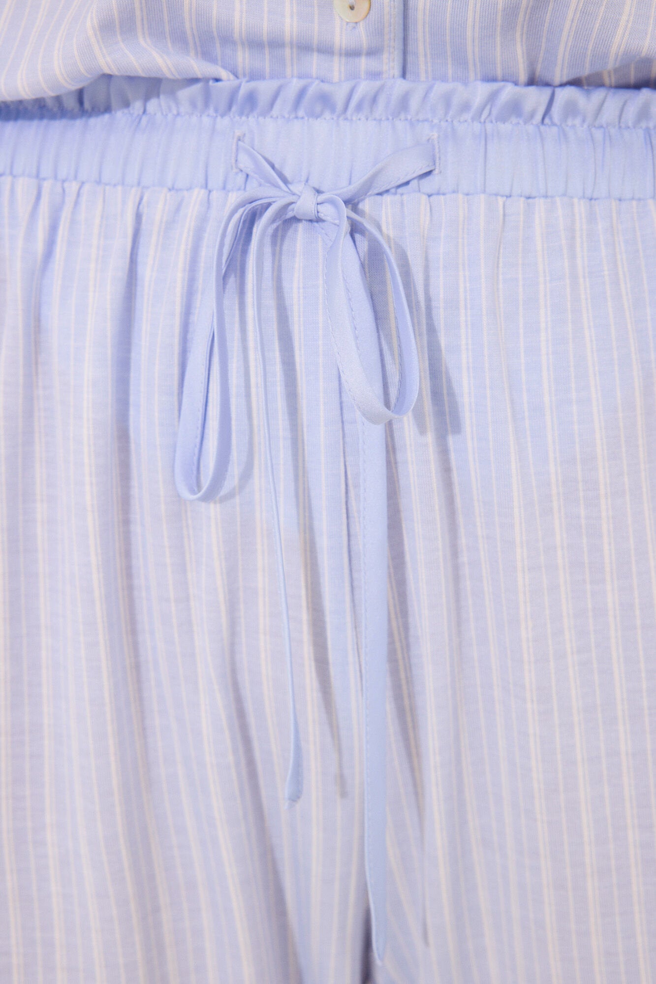 Women Secret_Capri Viscose Blue Striped Classic Pyjamas_4759926_28_03