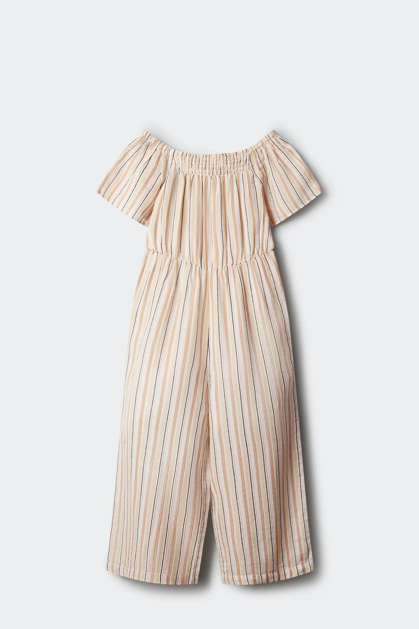 Springfield Brown Girls Striped Jumpsuit SKU: 4763005_56 Image 01