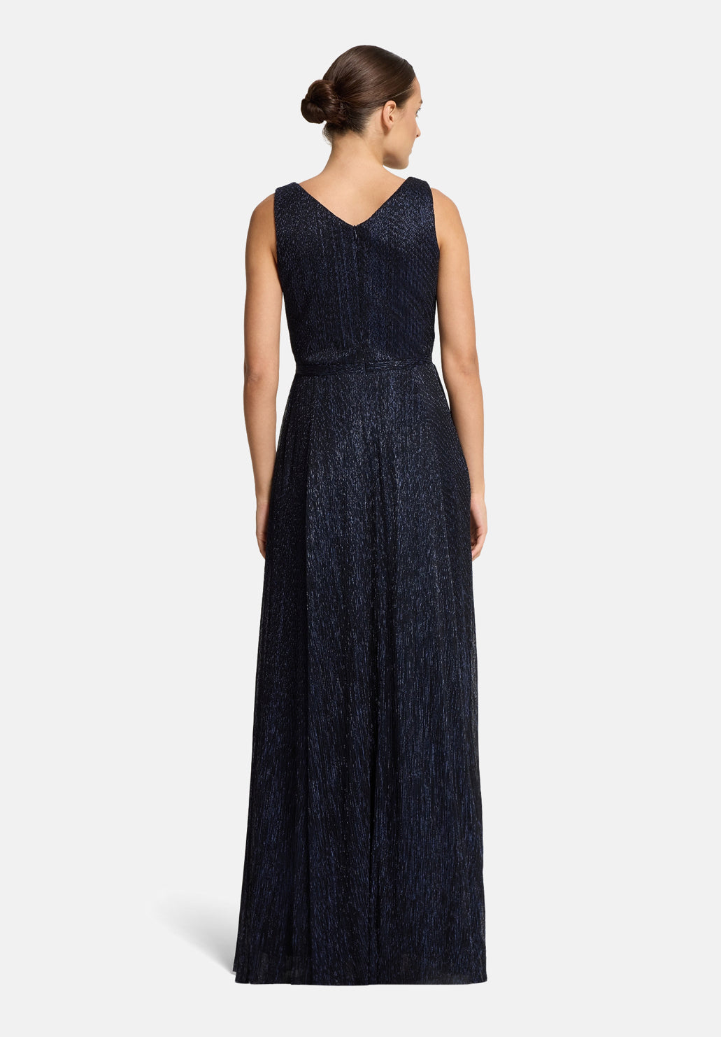 Vera Mont_Blue/Black_Evening Dress with Pleats_4819-4669_8890_02